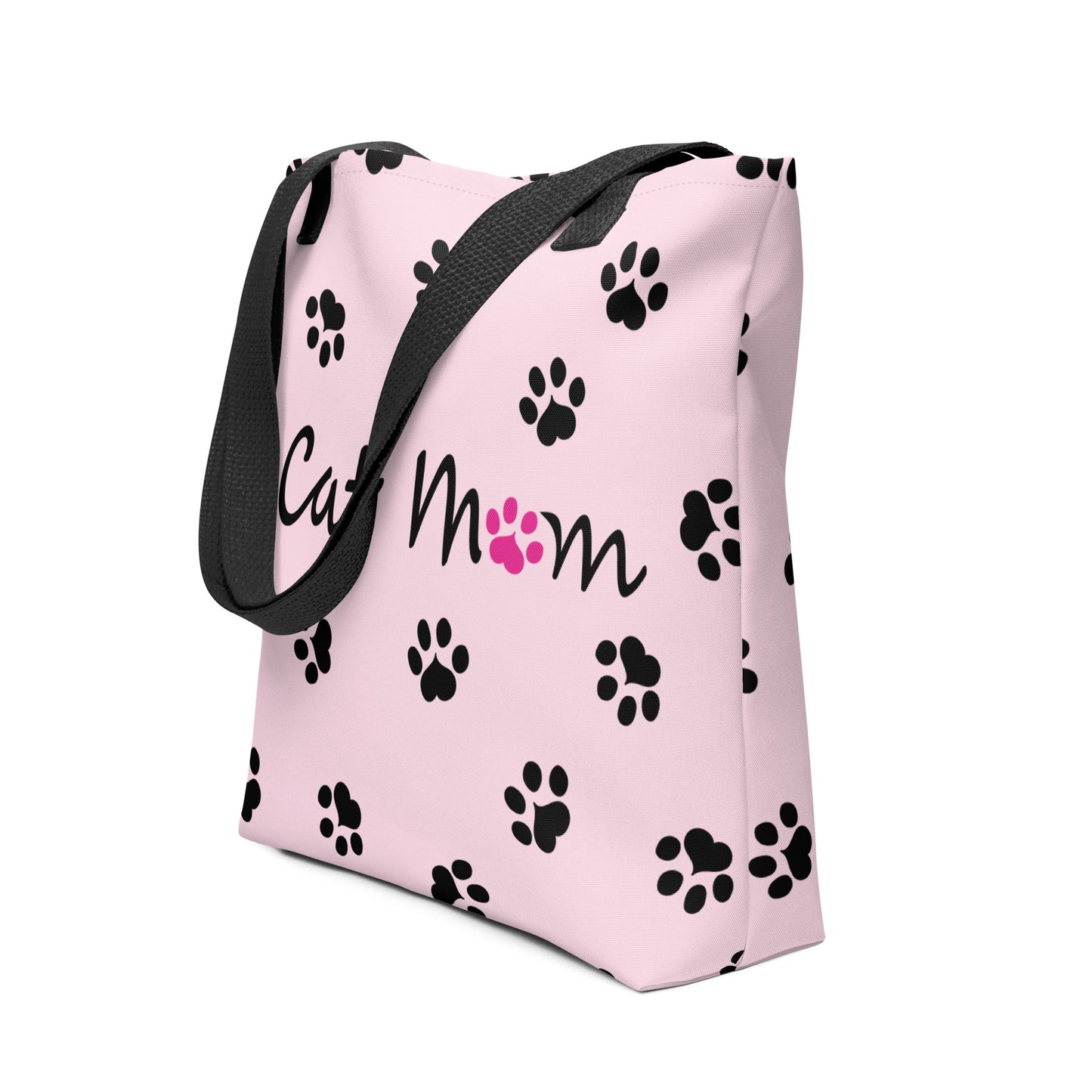 Cat Paw Tote Bag - Pink & Black