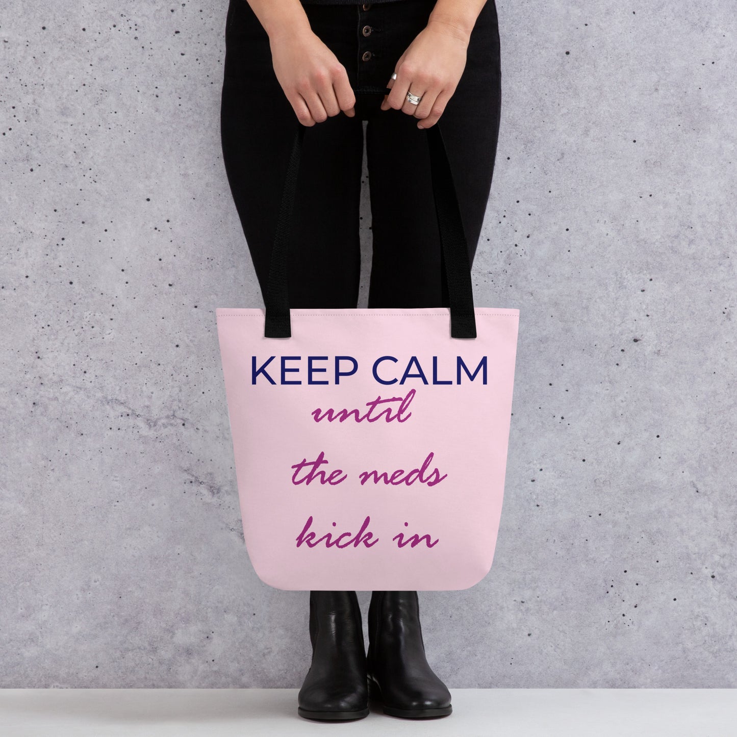 Keep Calm...- Tote (Pink / Purple / Black)