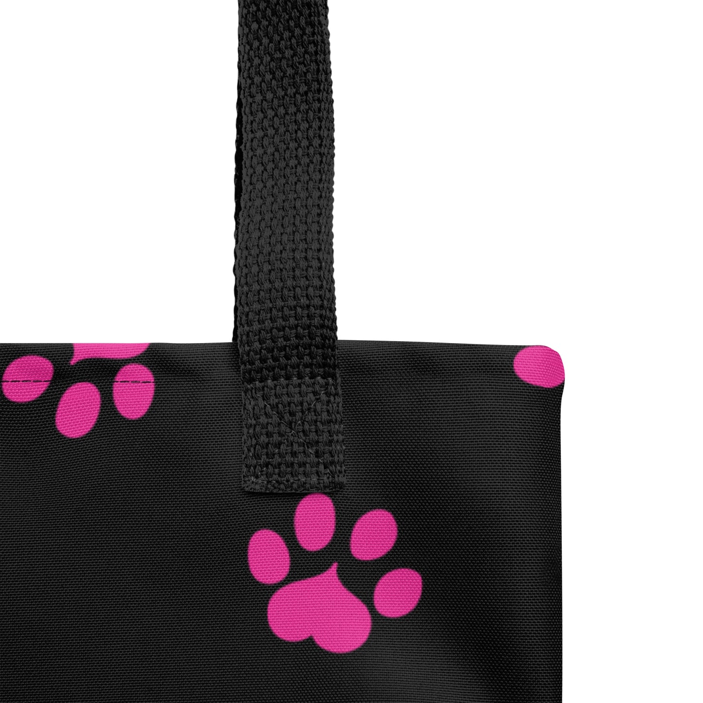 Cat Paw Tote Bag - Black, Pink, Gold