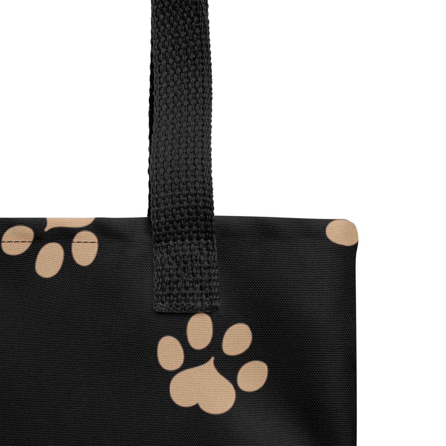 Cat Paw Tote Bag - Black & Gold