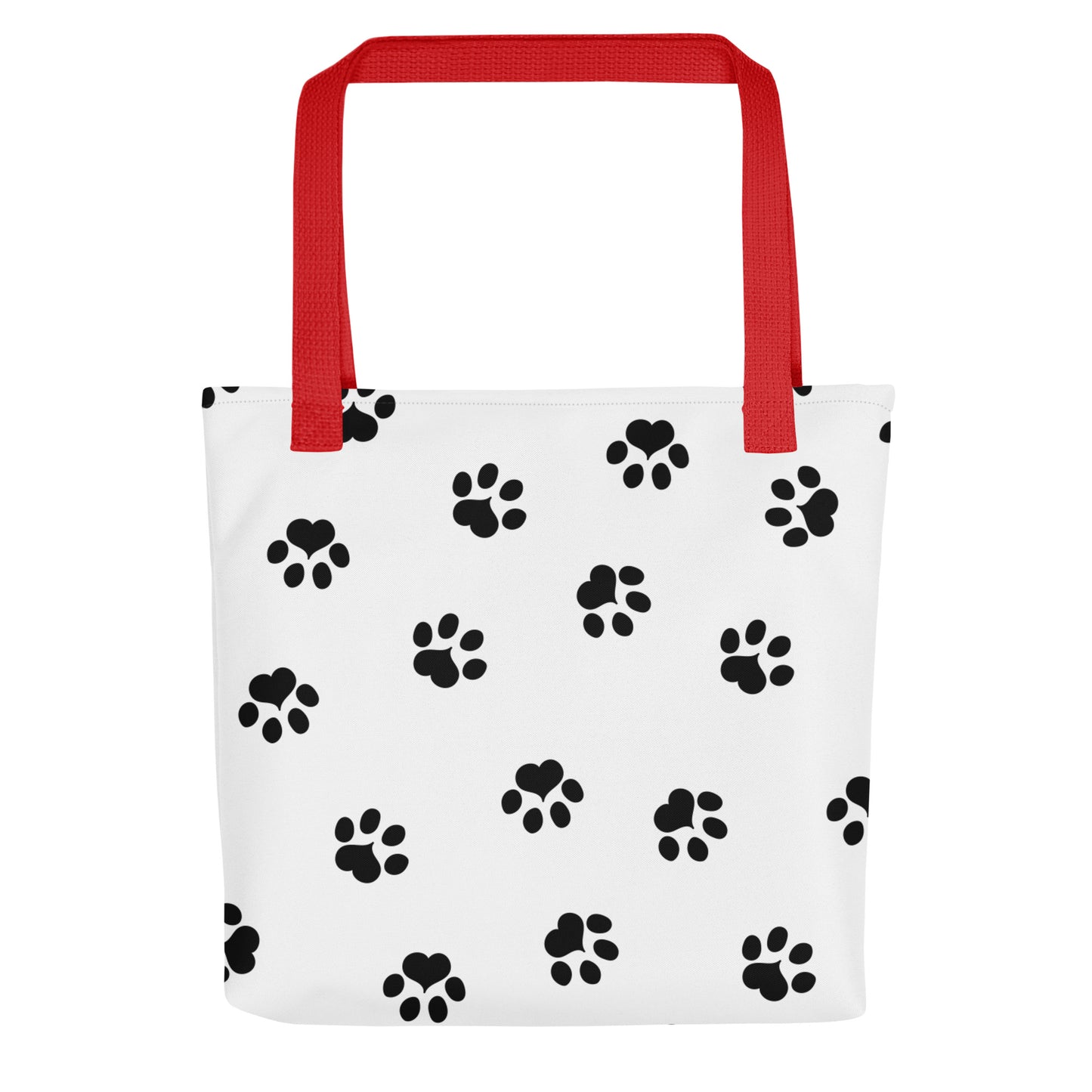 Cat Paw Tote Bag - White, Black, Red
