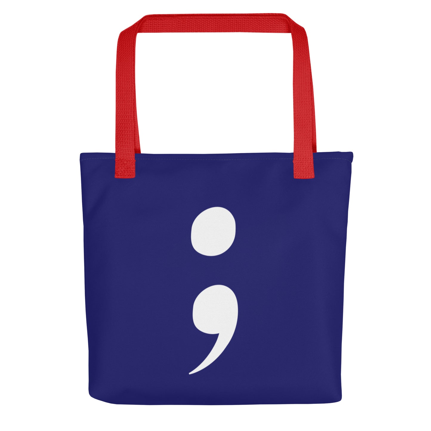 One Step at a Time Tote - Navy / Red