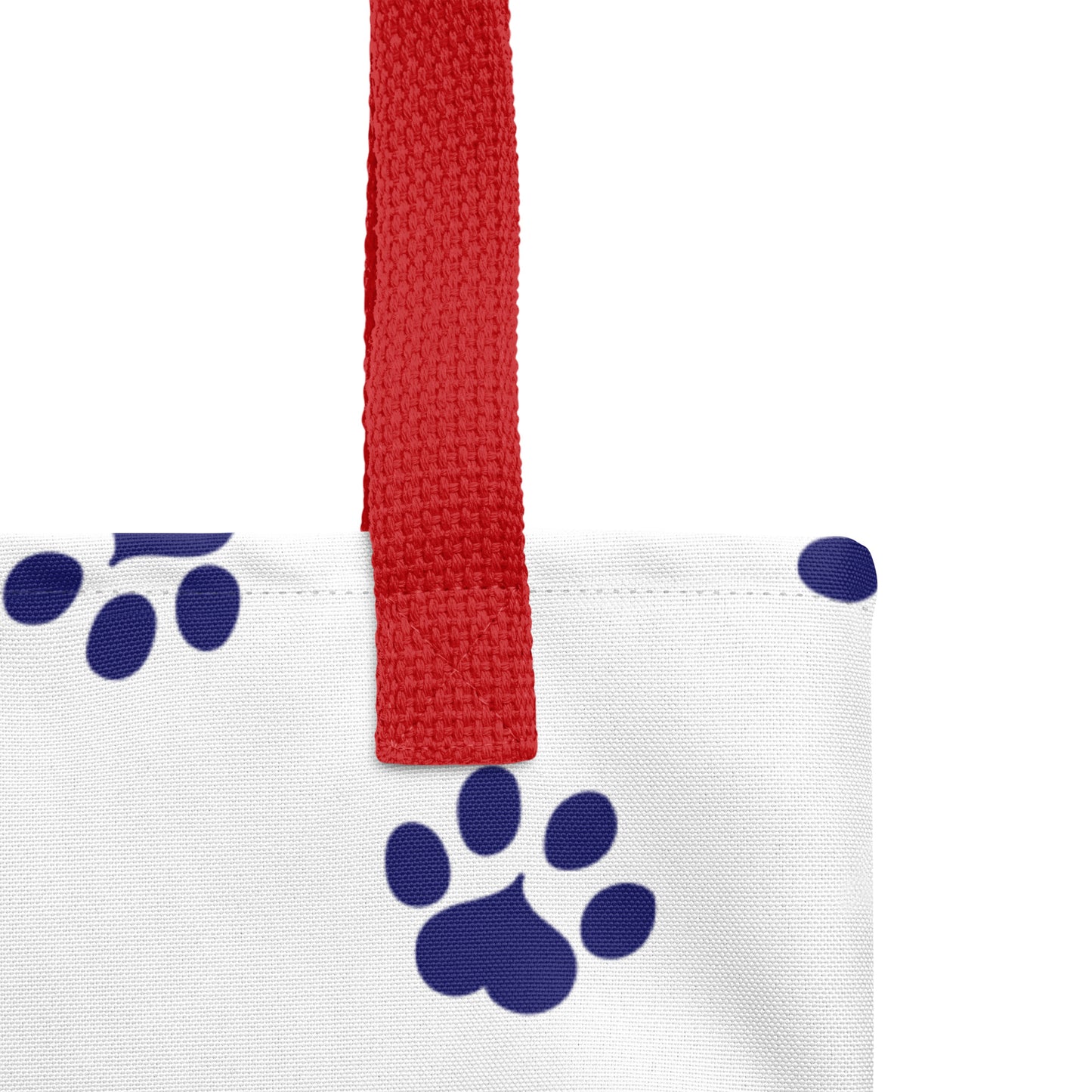 Cat Paw Tote Bag - White, Navy, Red