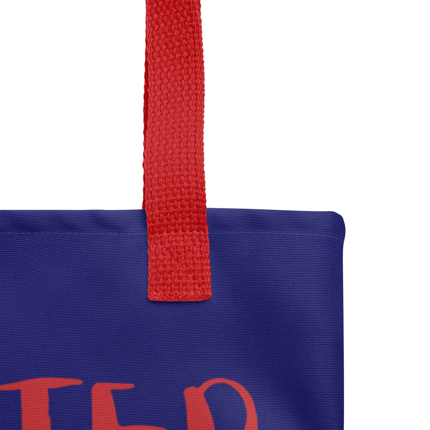 One Step at a Time Tote - Navy / Red