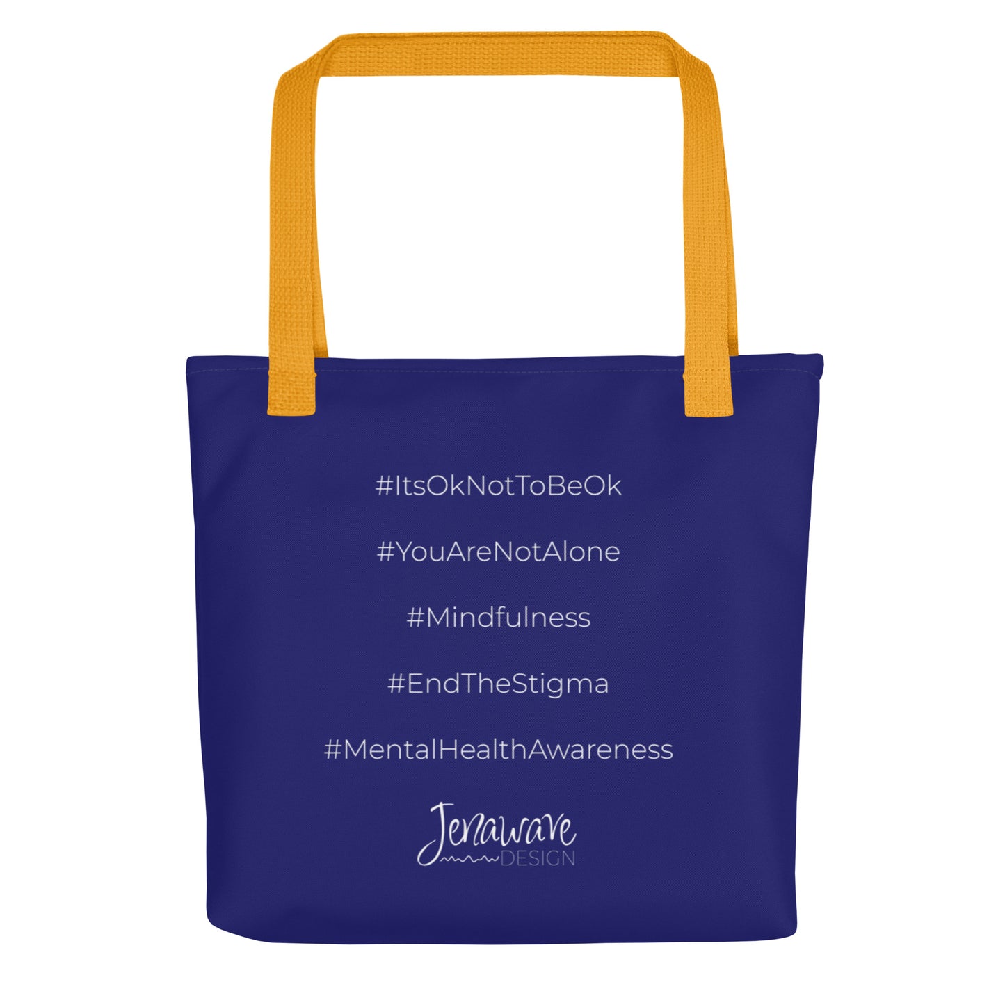 Keep Calm... - Tote (Navy / Yellow / White)