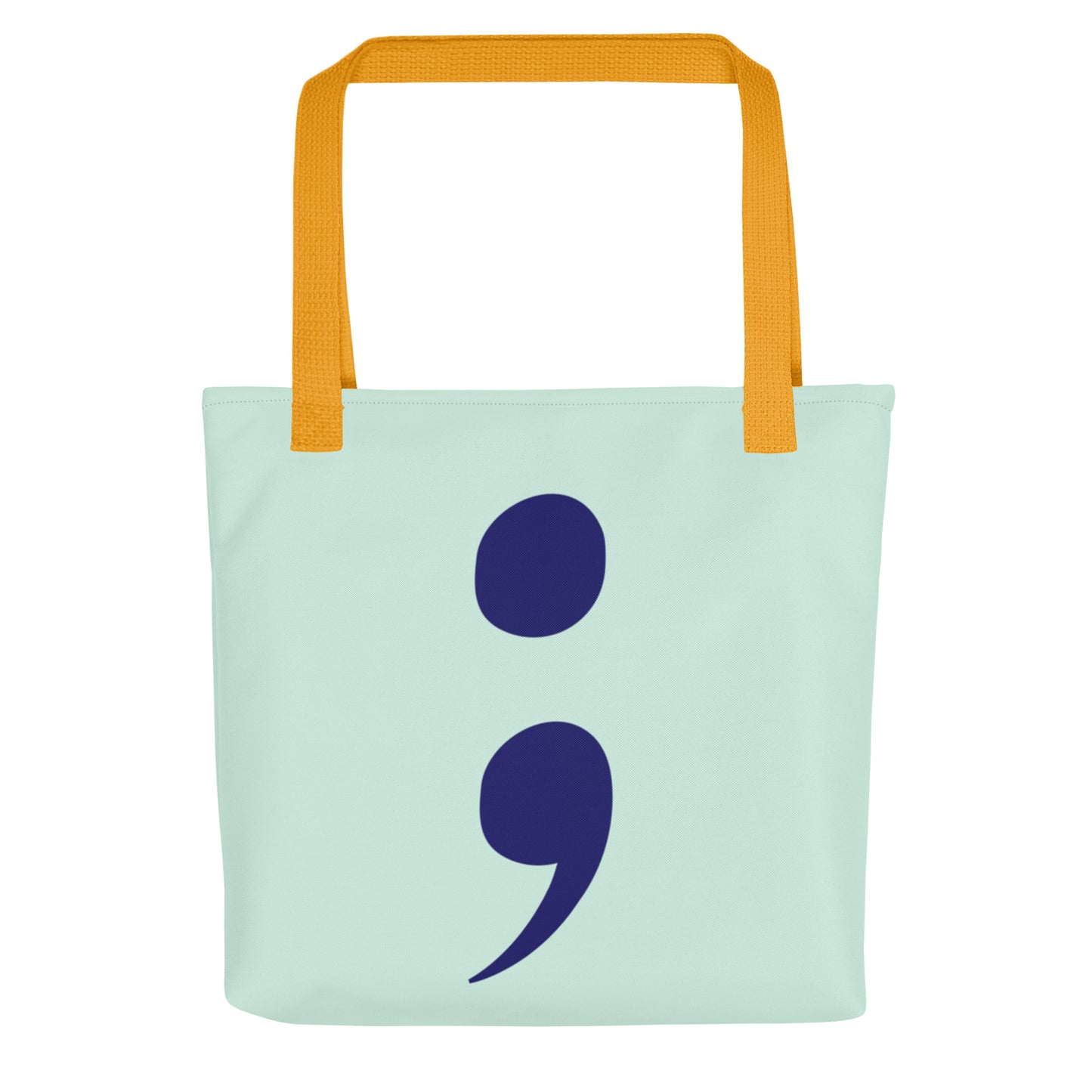 Awareness Tote - Pale Green / Navy / Warm Yellow