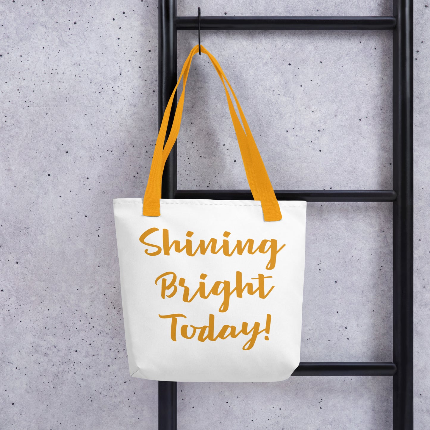 Shining Bright Today Tote - Warm Yellow / White