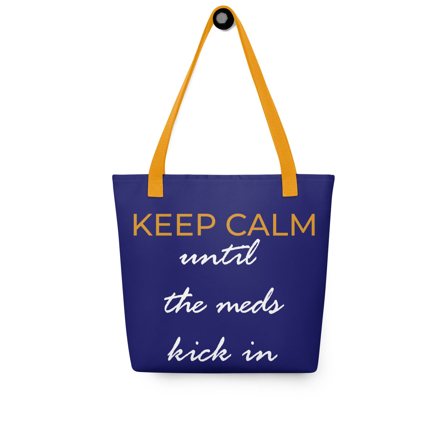 Keep Calm... - Tote (Navy / Yellow / White)