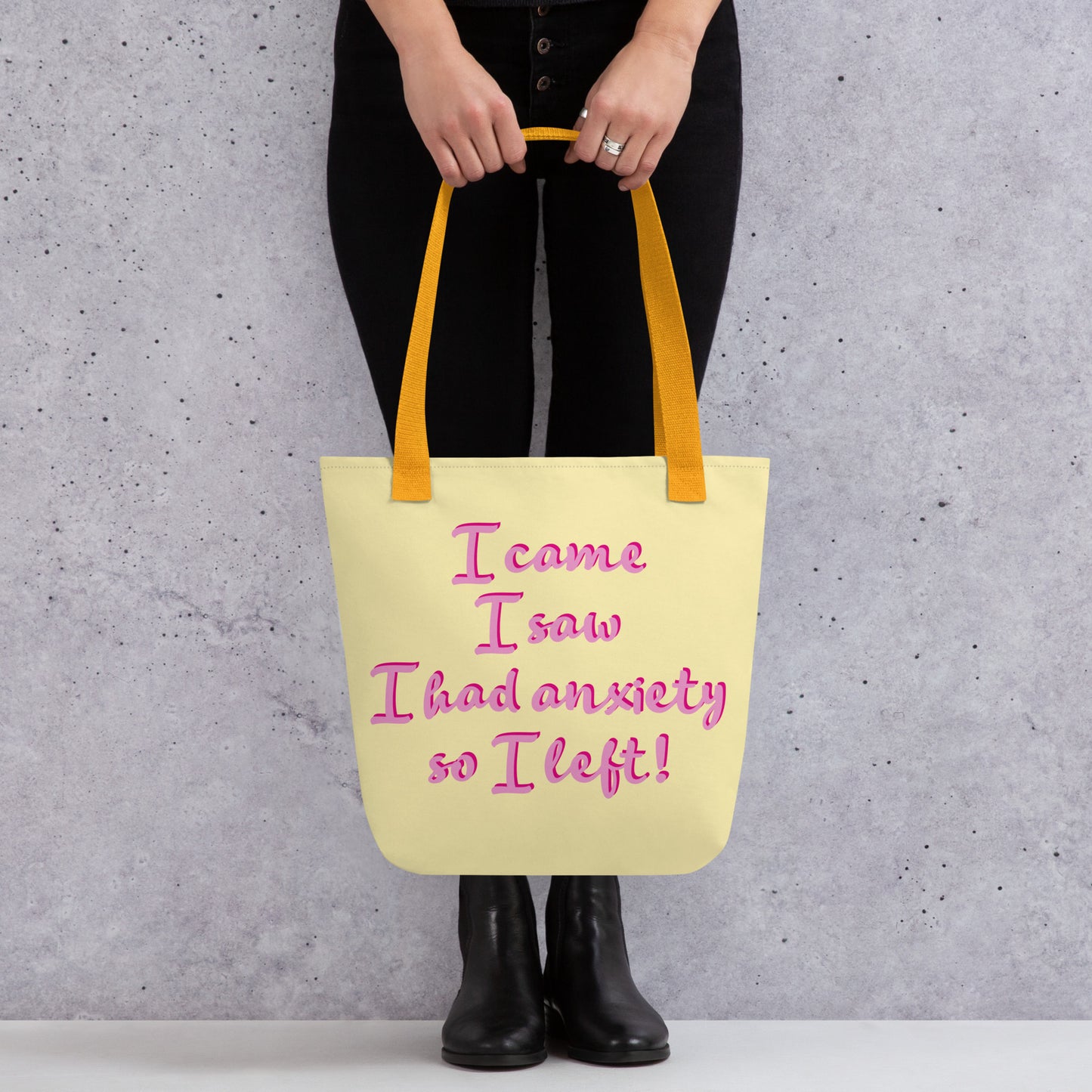 I came, I saw... - Tote (Yellow / Pink)