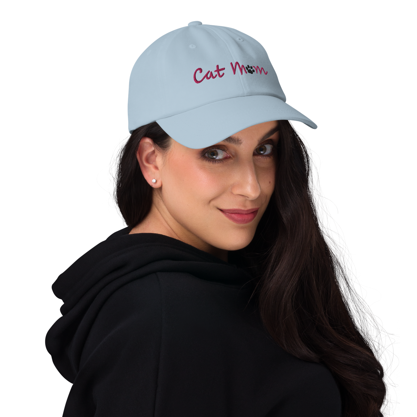 Cat Mom Cap - Pink Lettering