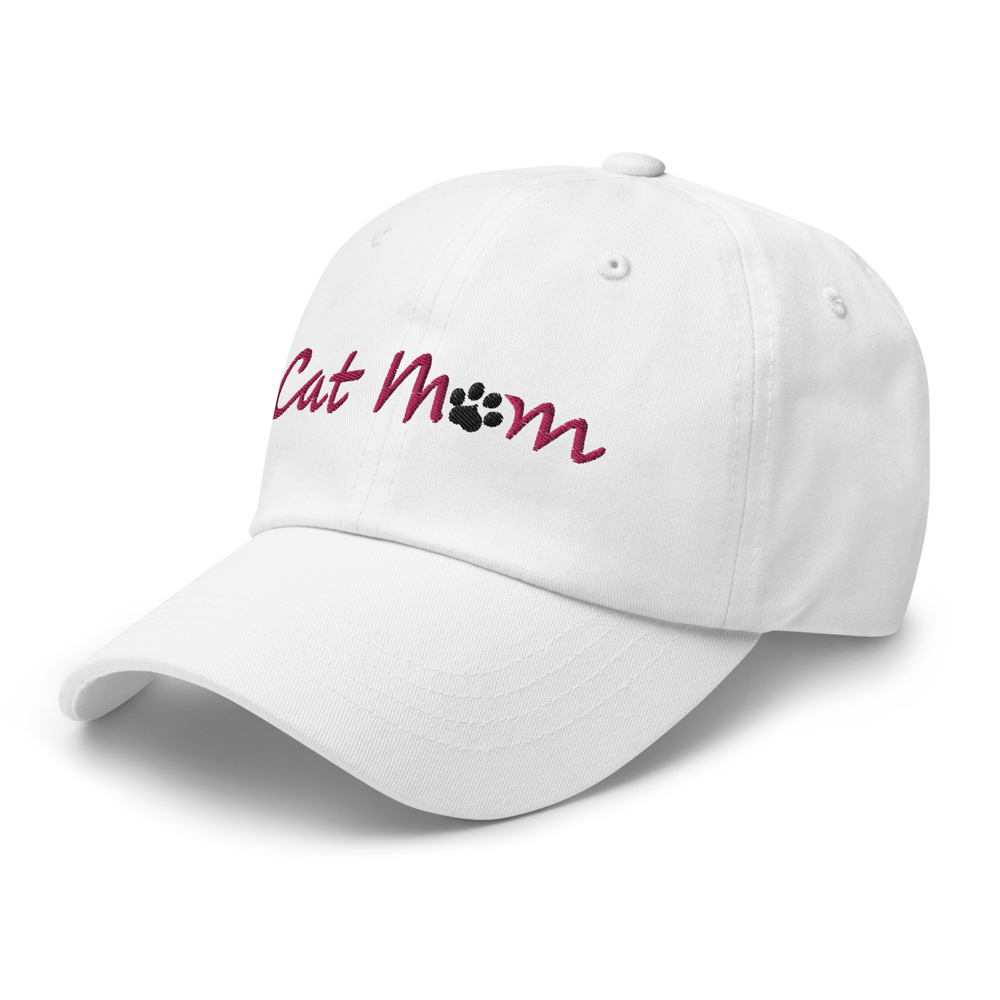 Cat Mom Cap - Pink Lettering