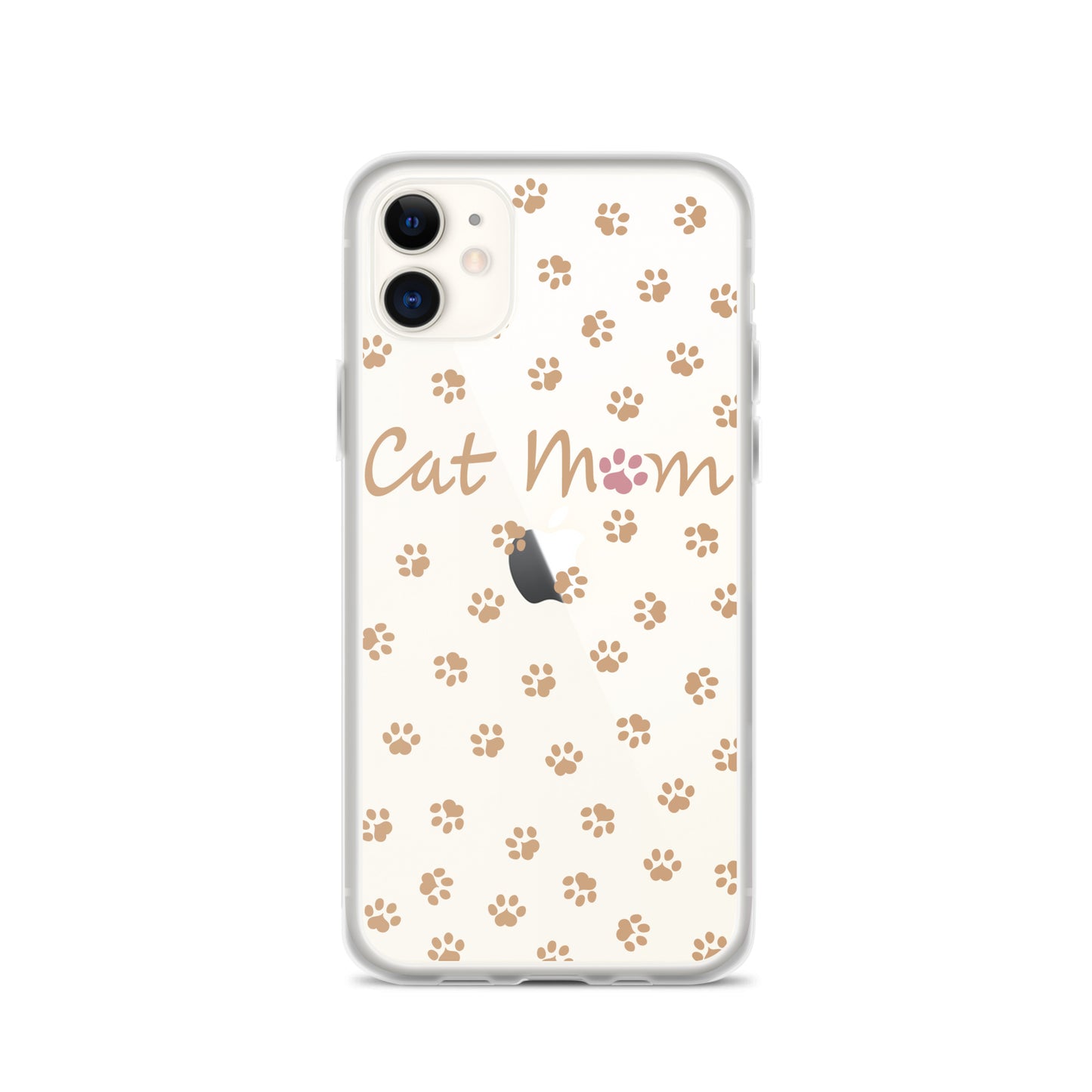 Cat Mom - Gold Paws - Clear Case for iPhone®