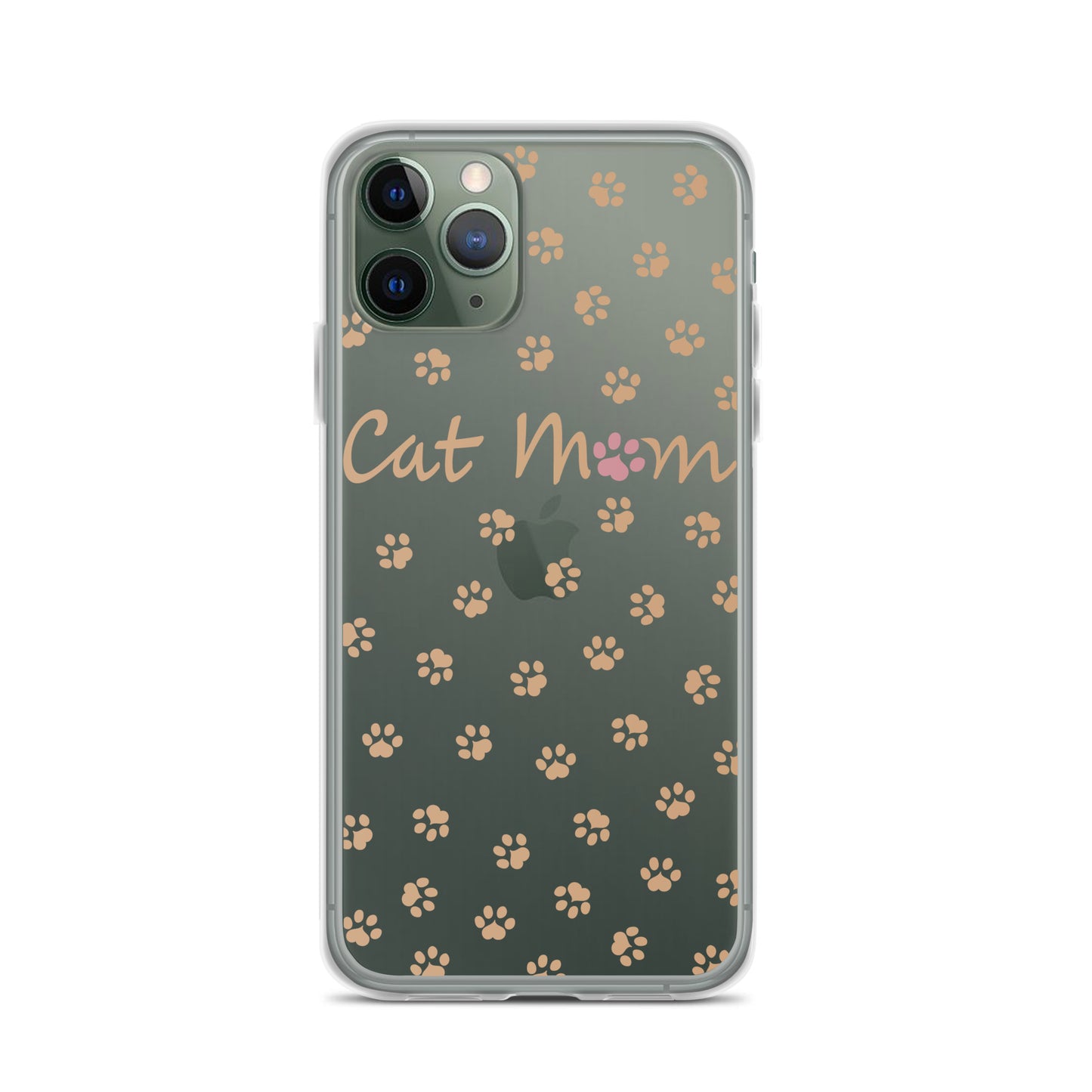 Cat Mom - Gold Paws - Clear Case for iPhone®