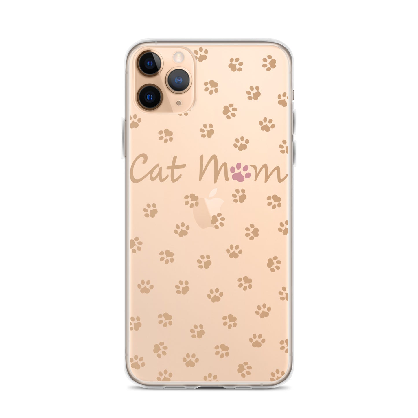 Cat Mom - Gold Paws - Clear Case for iPhone®