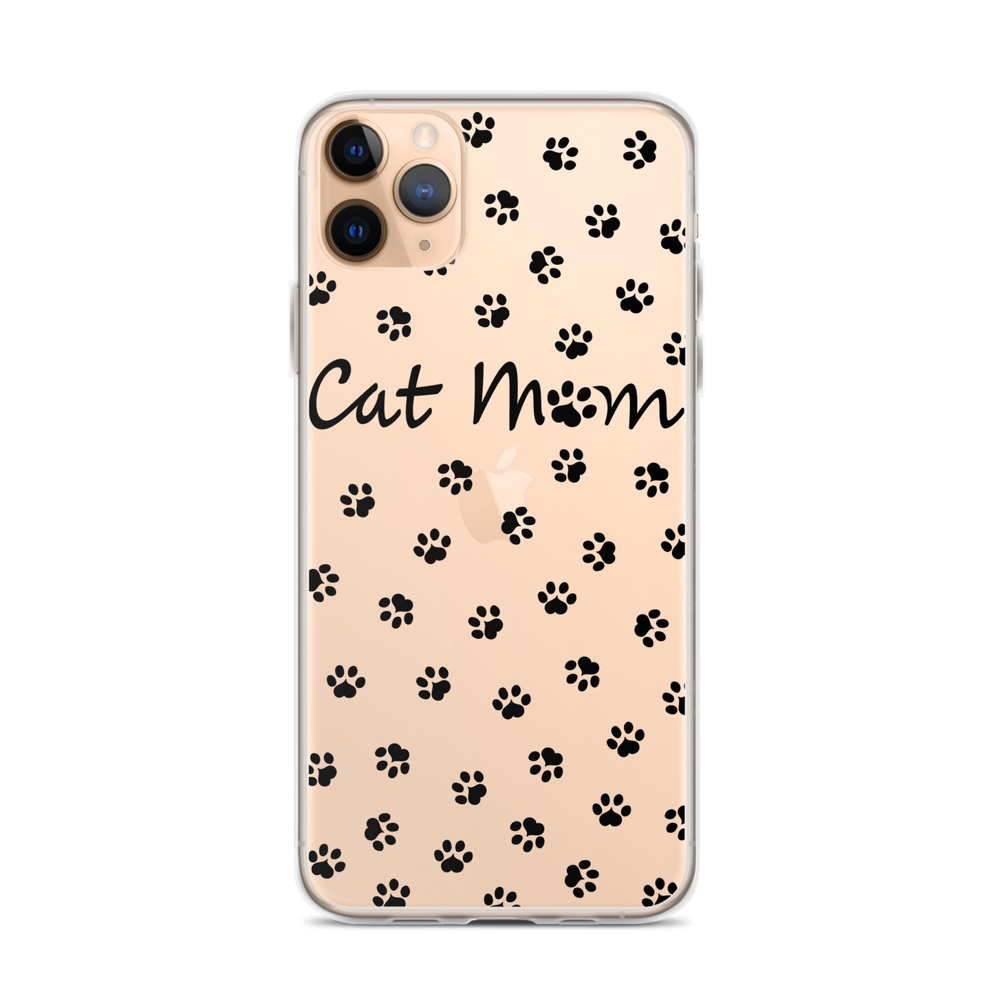 Cat Mom - Black Paws - Clear Case for iPhone®