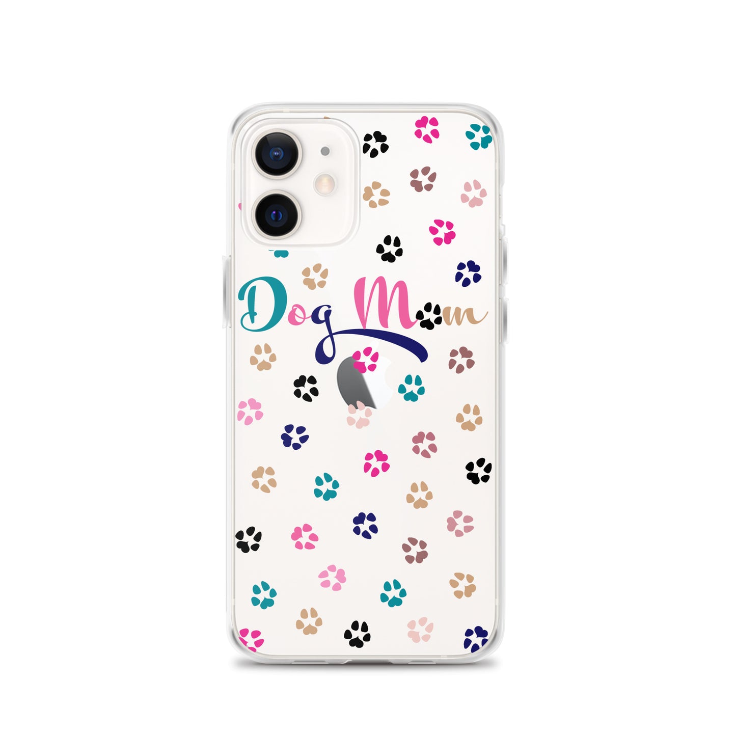 Dog Mom - Multi-Color Paws - Clear Case for iPhone®