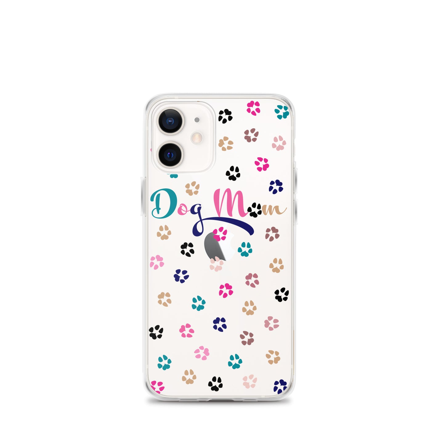 Dog Mom - Multi-Color Paws - Clear Case for iPhone®