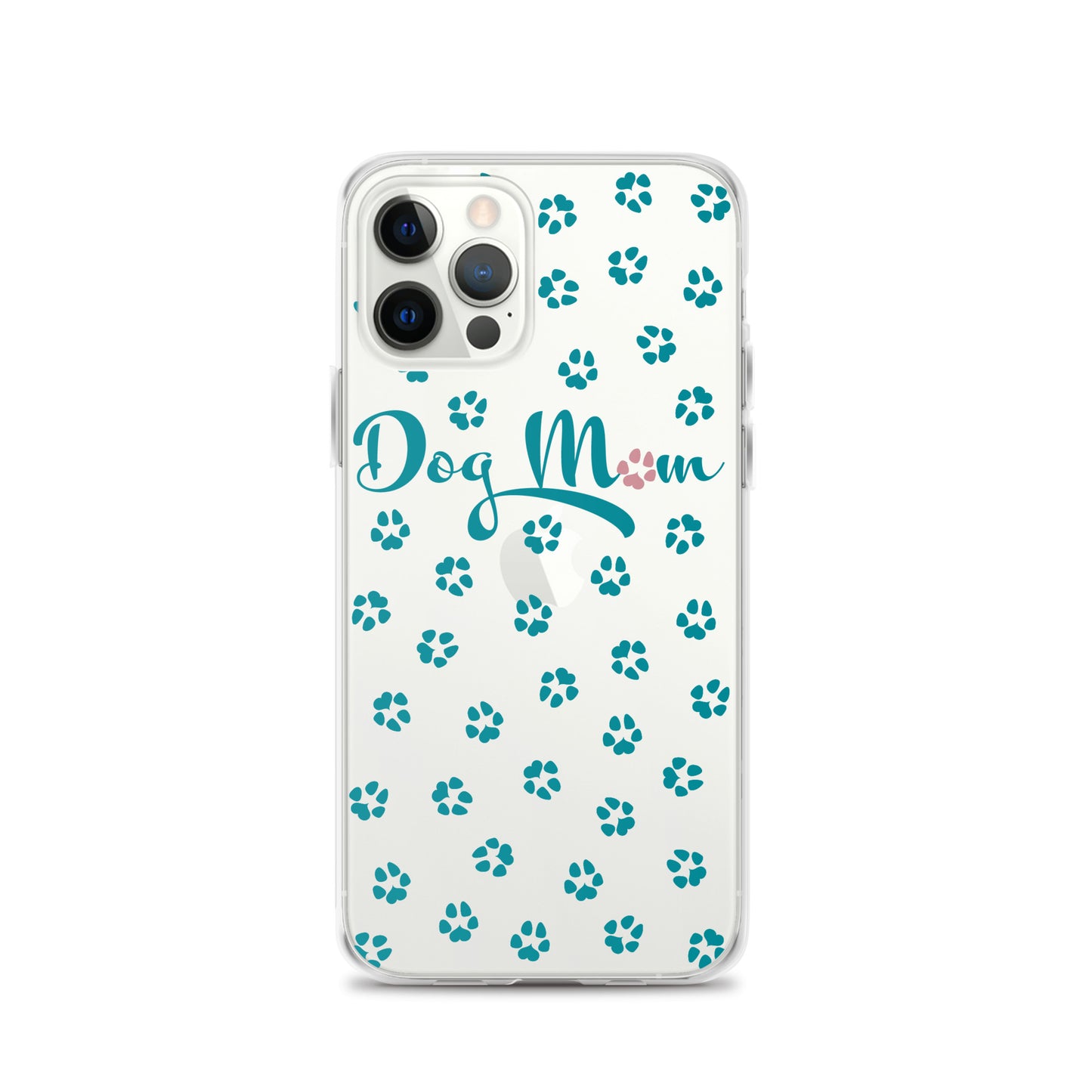 Dog Mom - Teal Paws - Clear Case for iPhone®