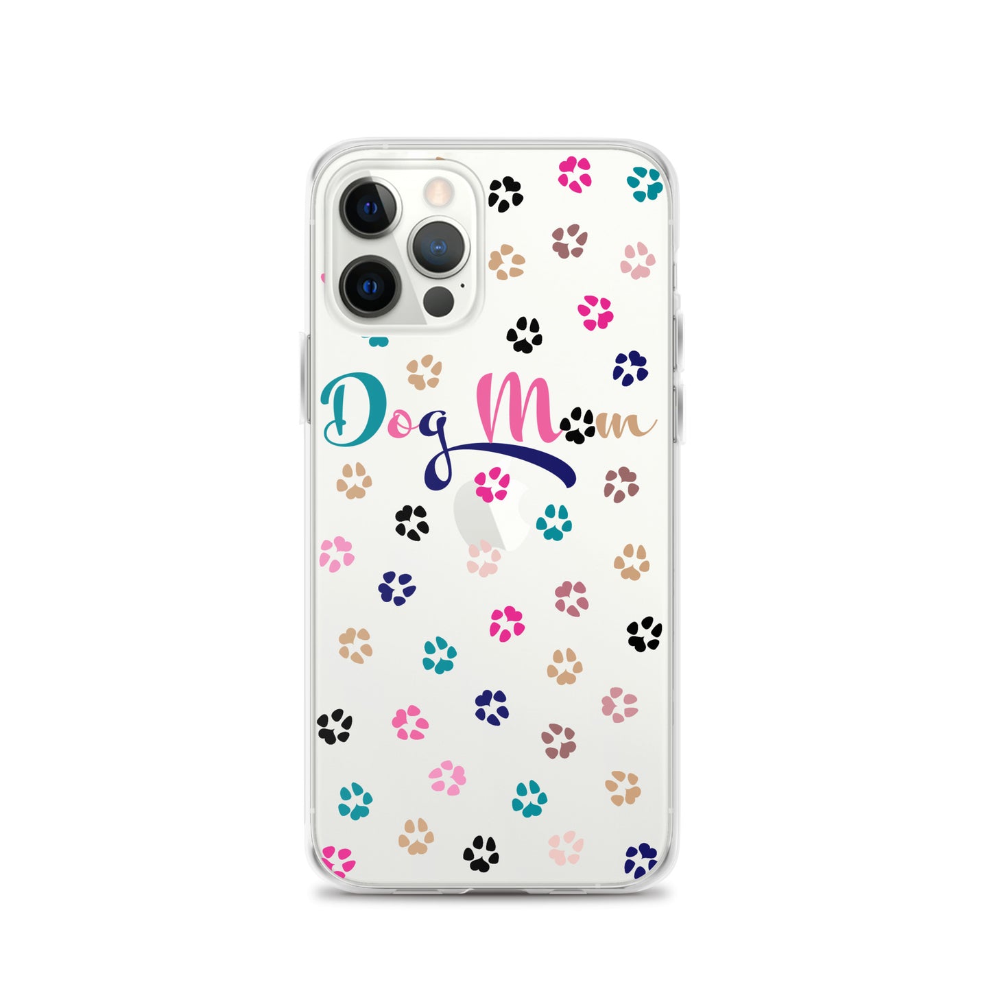 Dog Mom - Multi-Color Paws - Clear Case for iPhone®