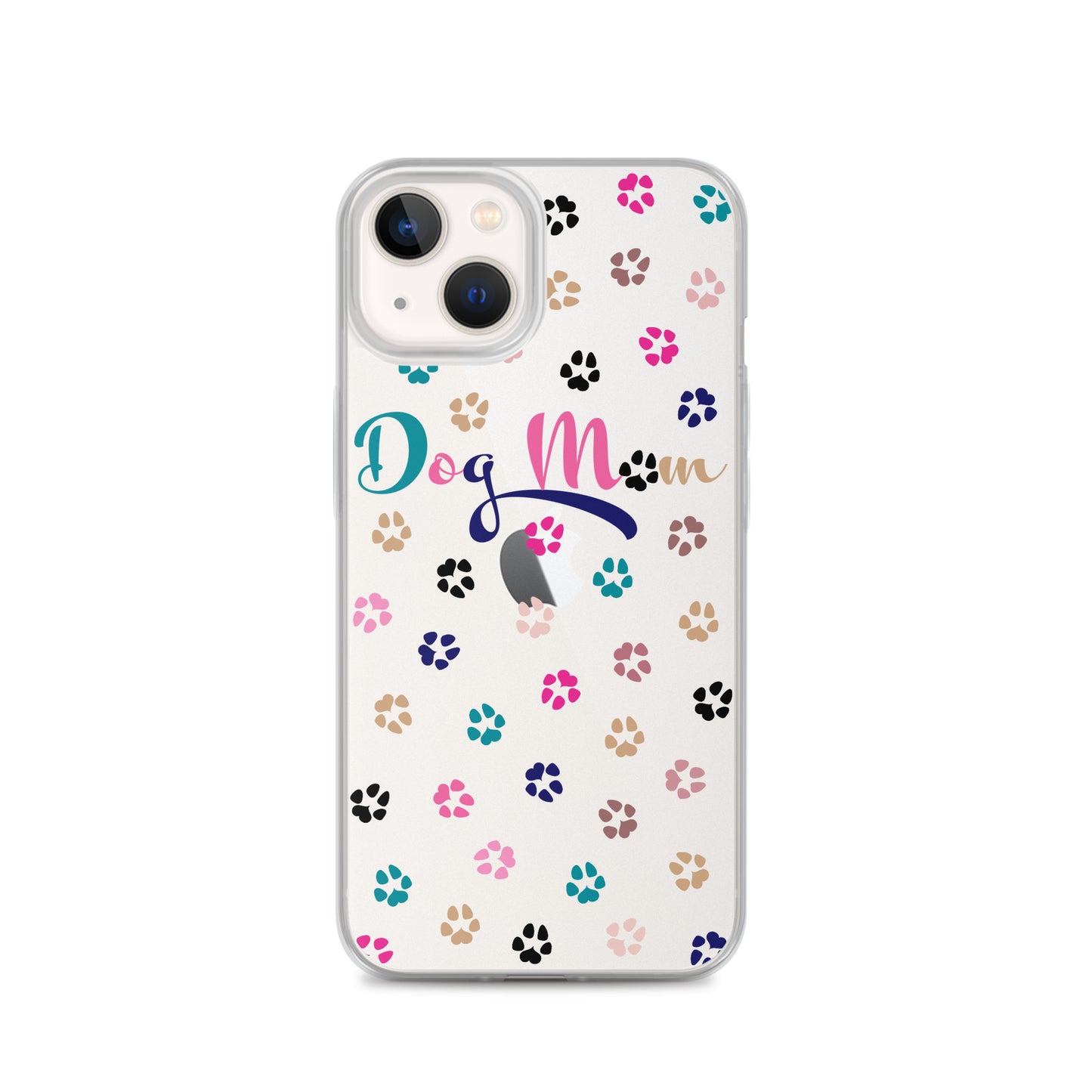 Dog Mom - Multi-Color Paws - Clear Case for iPhone®