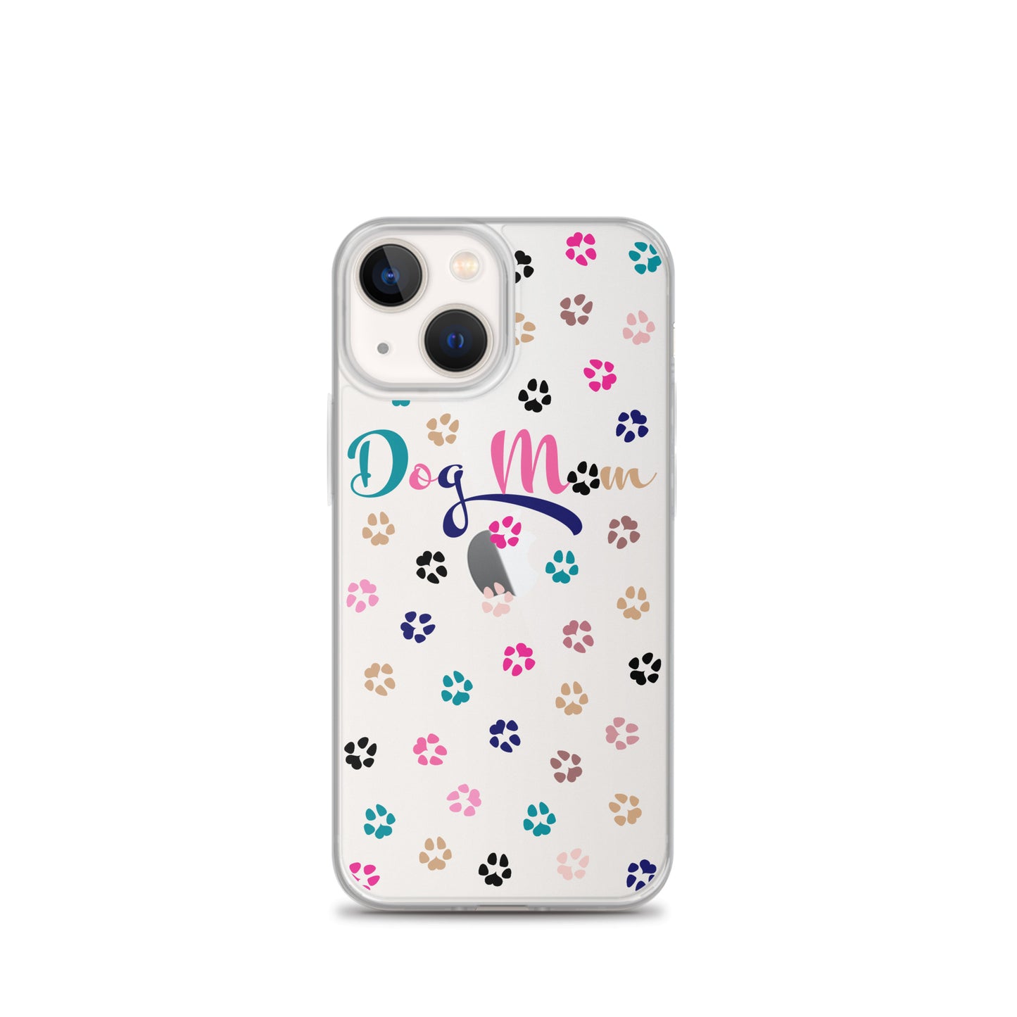 Dog Mom - Multi-Color Paws - Clear Case for iPhone®