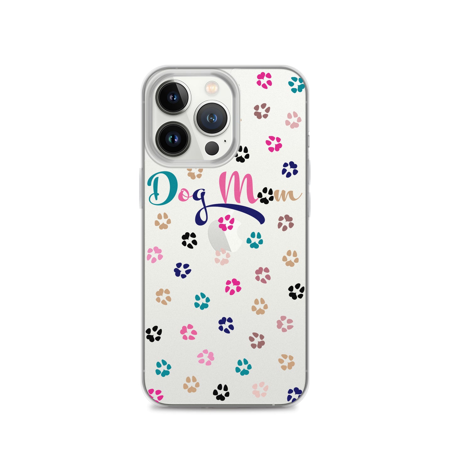 Dog Mom - Multi-Color Paws - Clear Case for iPhone®