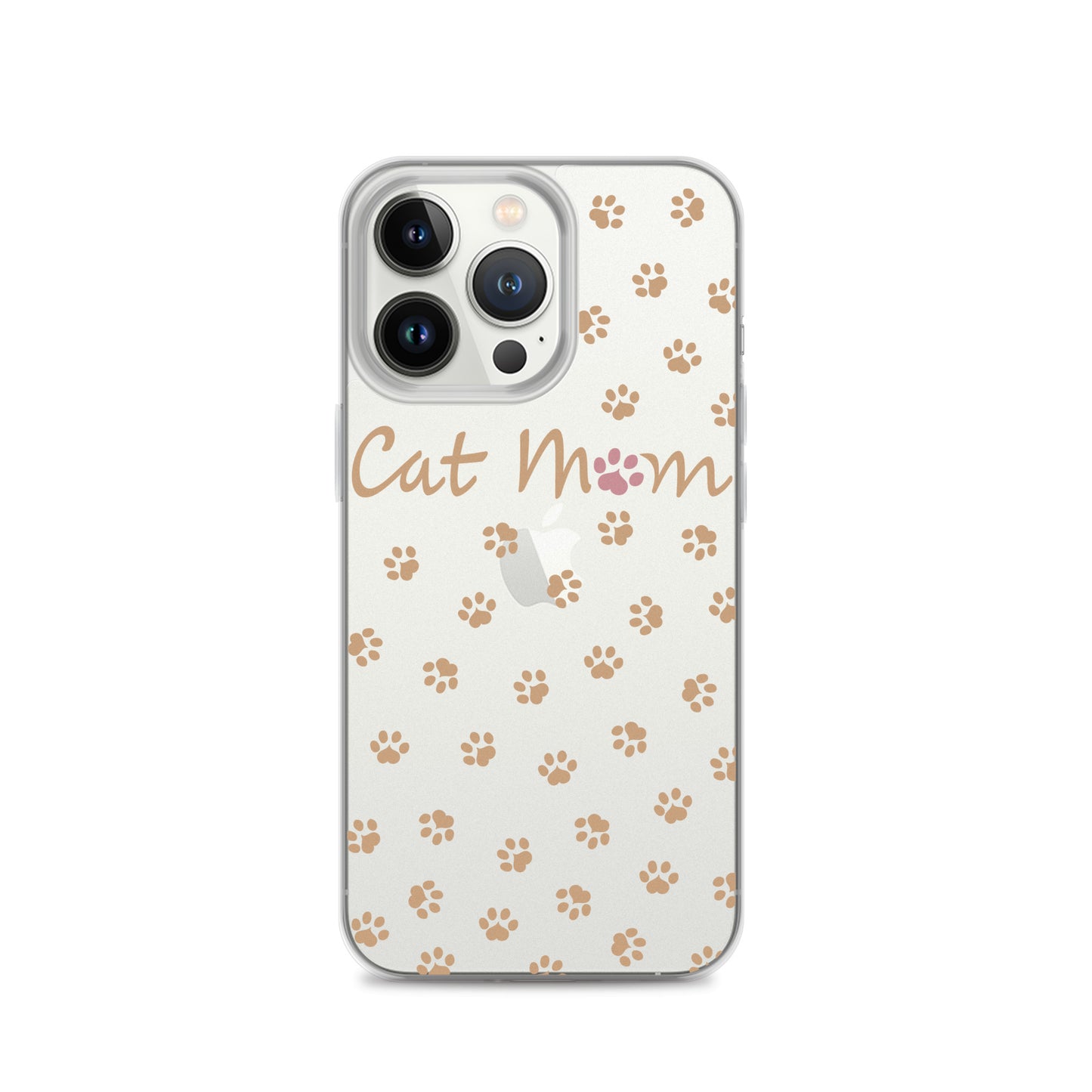 Cat Mom - Gold Paws - Clear Case for iPhone®