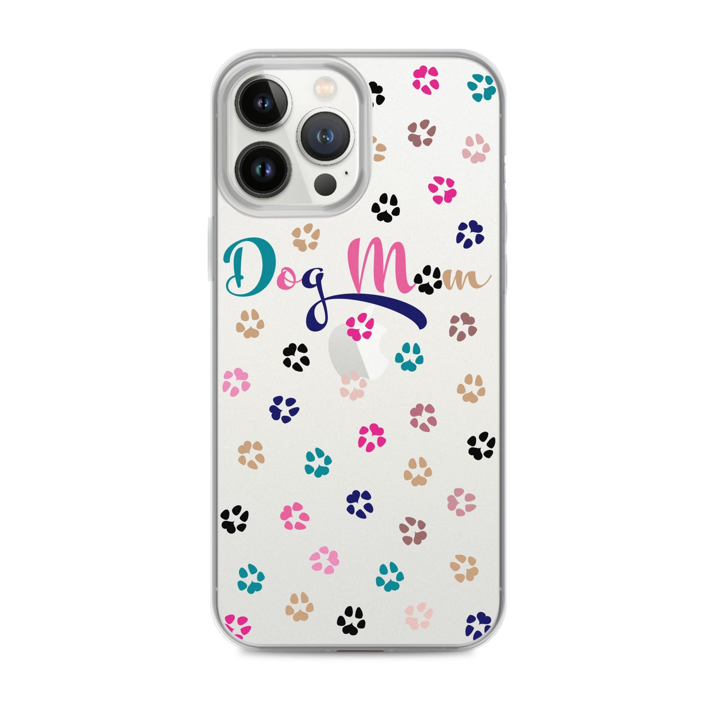 Dog Mom - Multi-Color Paws - Clear Case for iPhone®