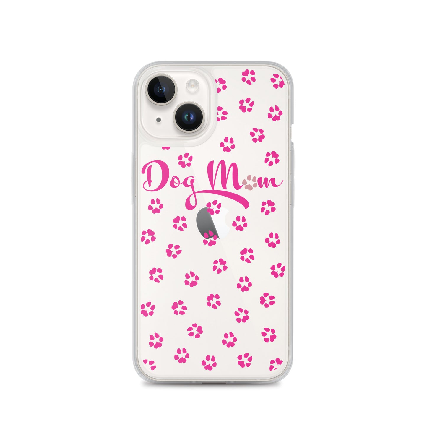 Dog Mom - Pink Paws - Clear Case for iPhone®