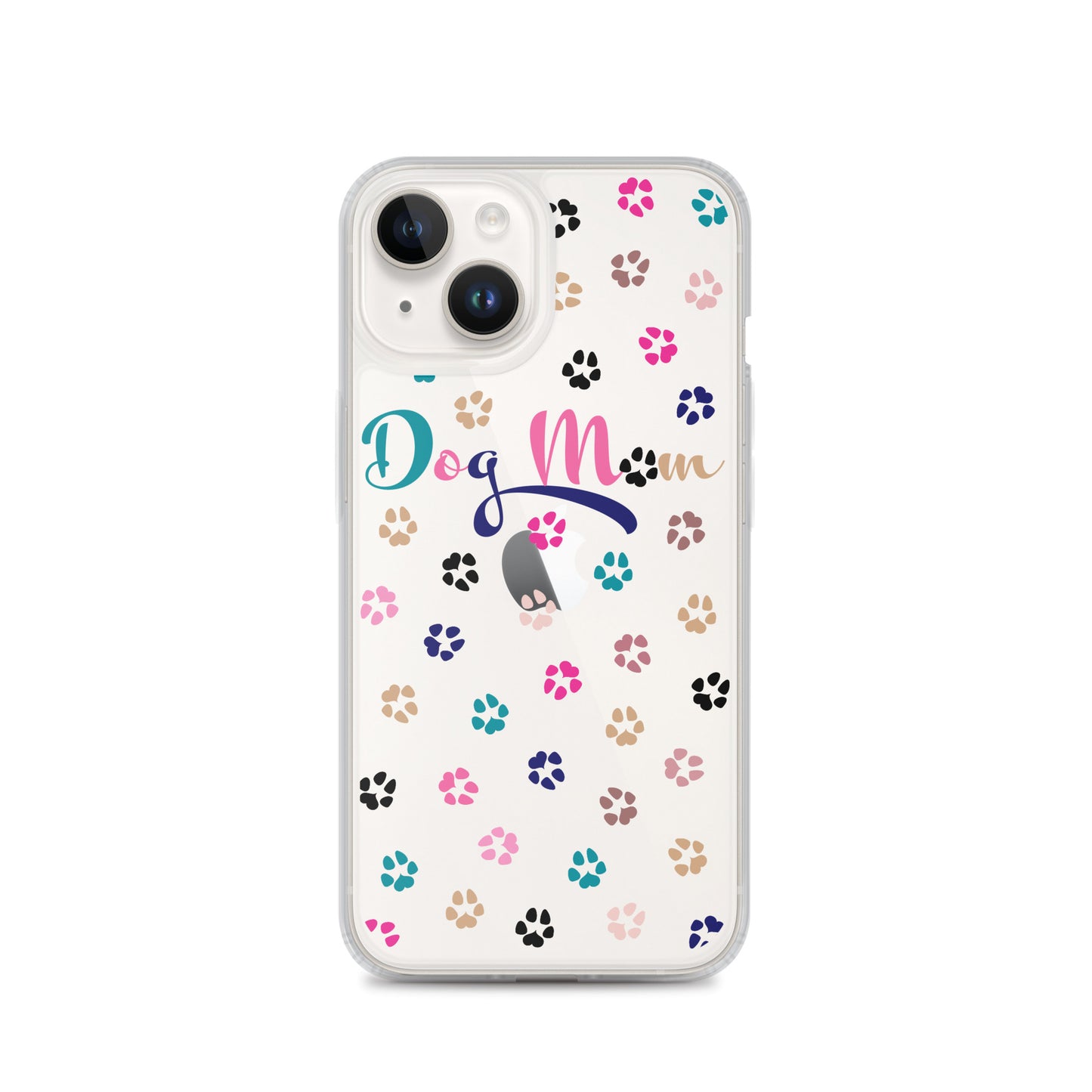 Dog Mom - Multi-Color Paws - Clear Case for iPhone®