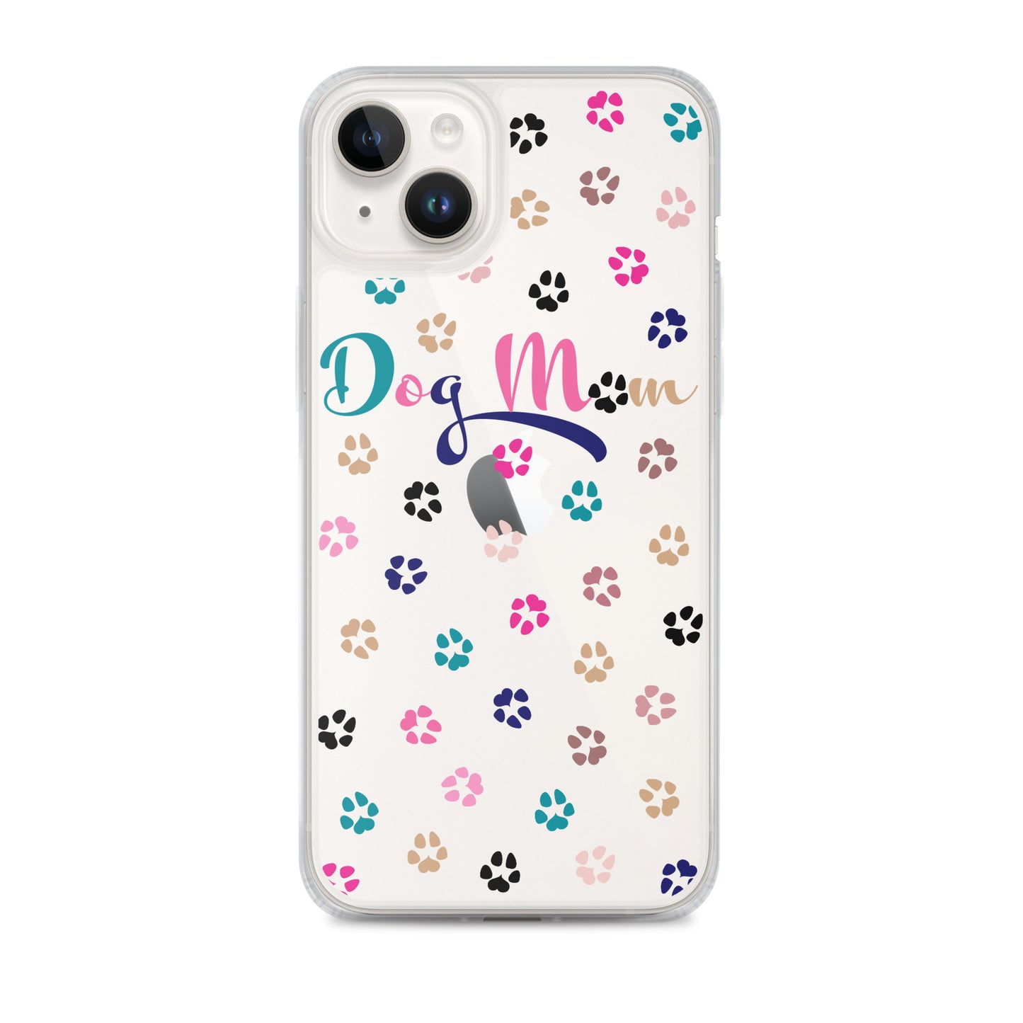 Dog Mom - Multi-Color Paws - Clear Case for iPhone®