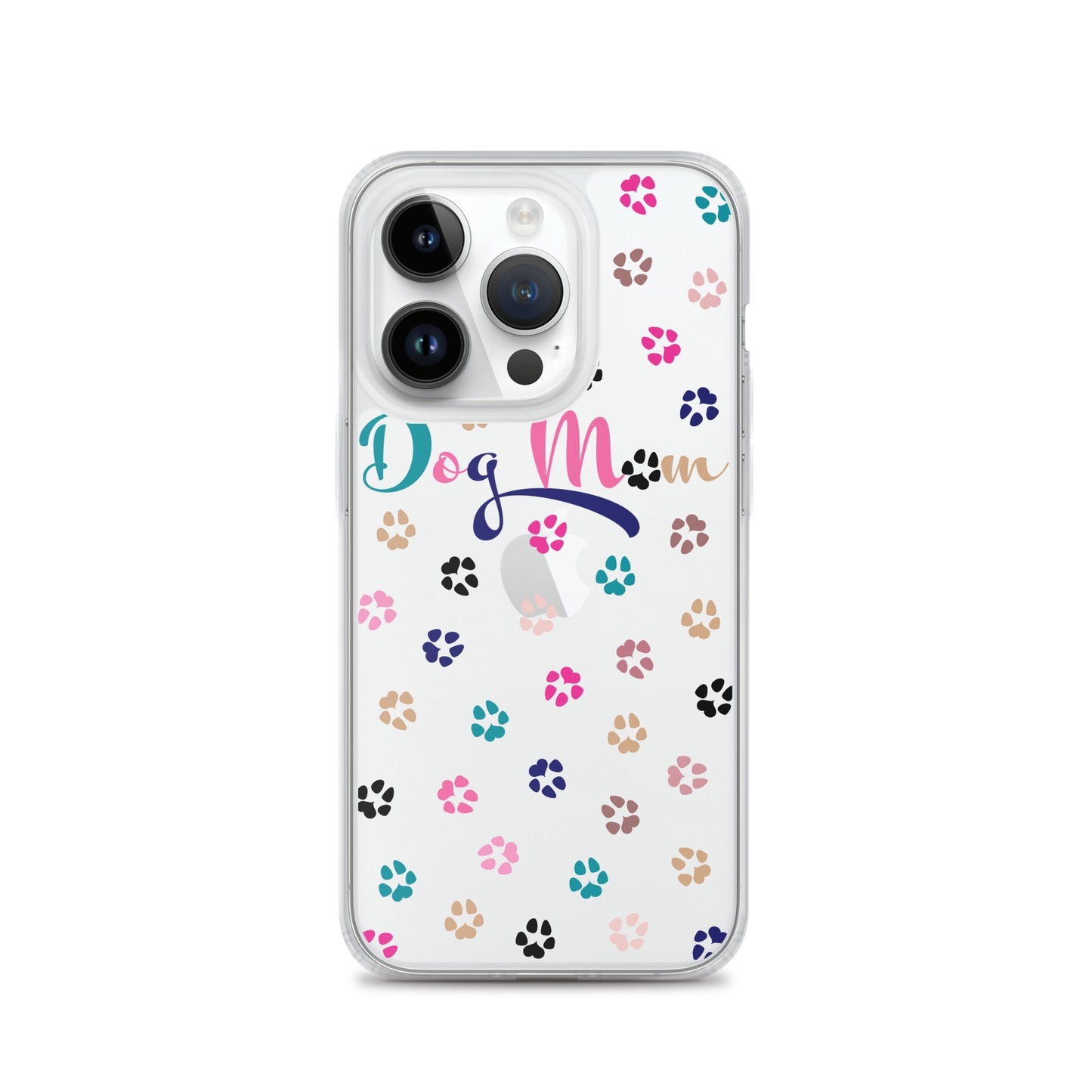 Dog Mom - Multi-Color Paws - Clear Case for iPhone®