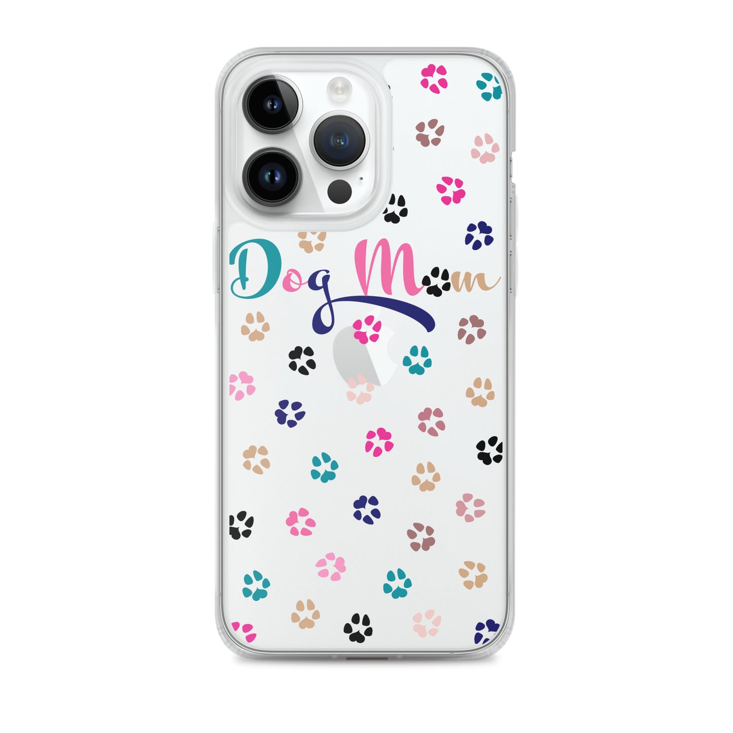 Dog Mom - Multi-Color Paws - Clear Case for iPhone®
