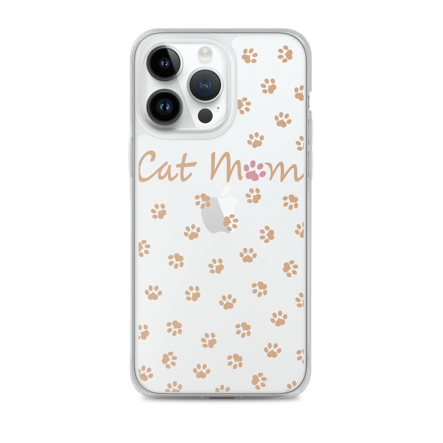 Cat Mom - Gold Paws - Clear Case for iPhone®