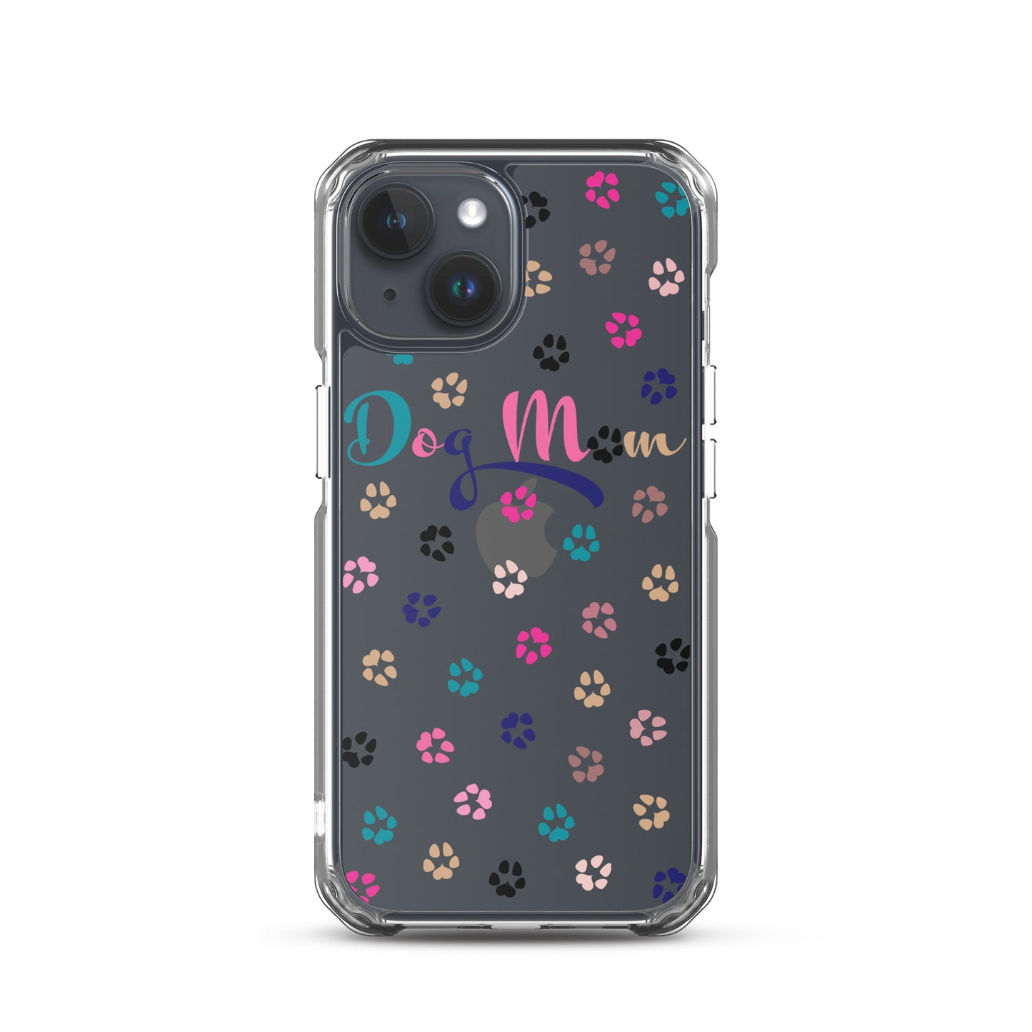 Dog Mom - Multi-Color Paws - Clear Case for iPhone®