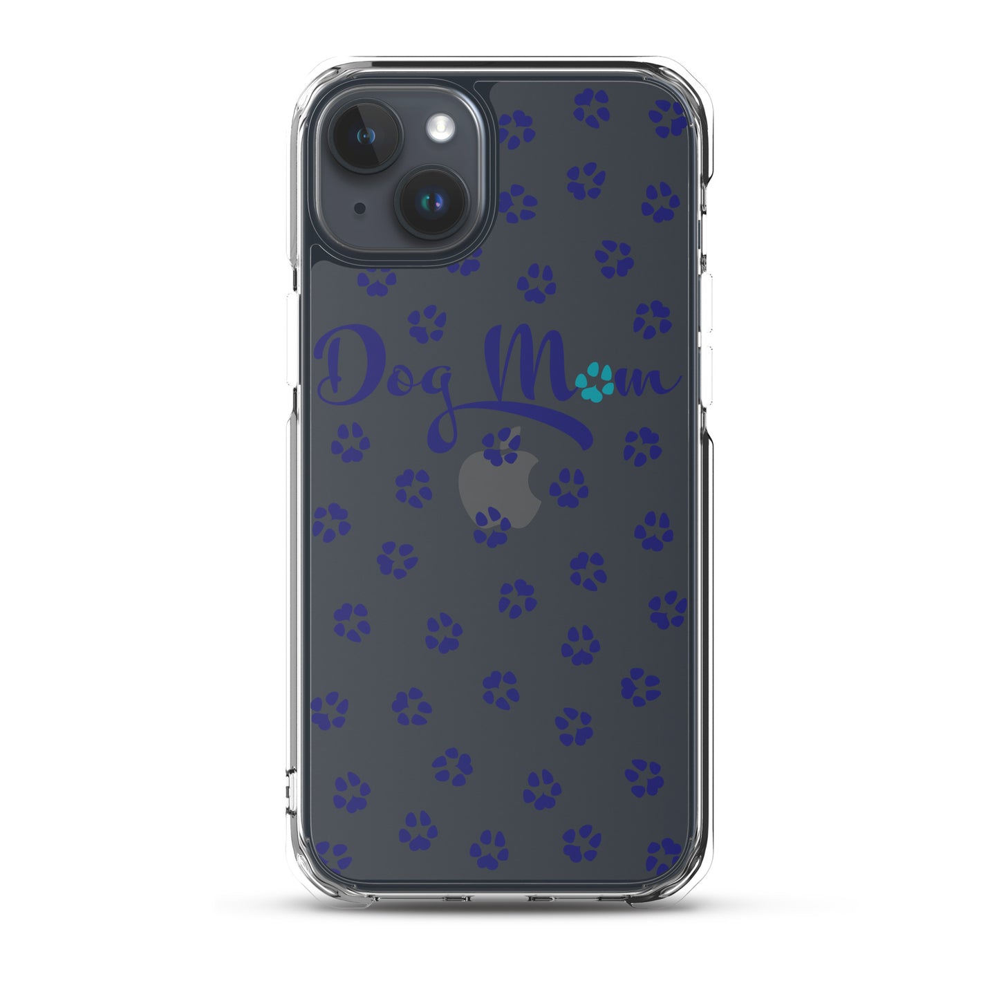 Dog Mom - Navy Paws - Clear Case for iPhone®