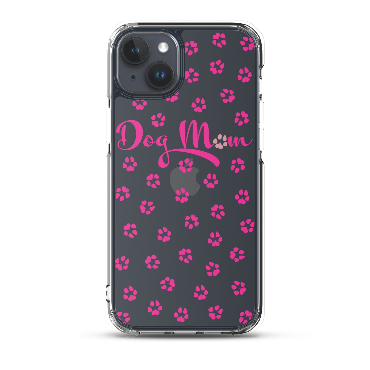 Dog Mom - Pink Paws - Clear Case for iPhone®