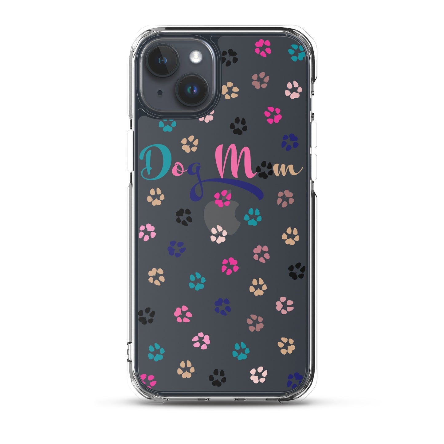 Dog Mom - Multi-Color Paws - Clear Case for iPhone®