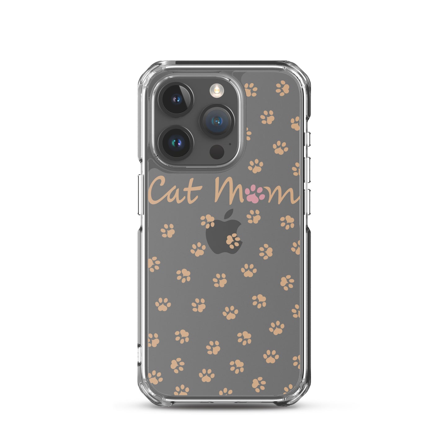 Cat Mom - Gold Paws - Clear Case for iPhone®