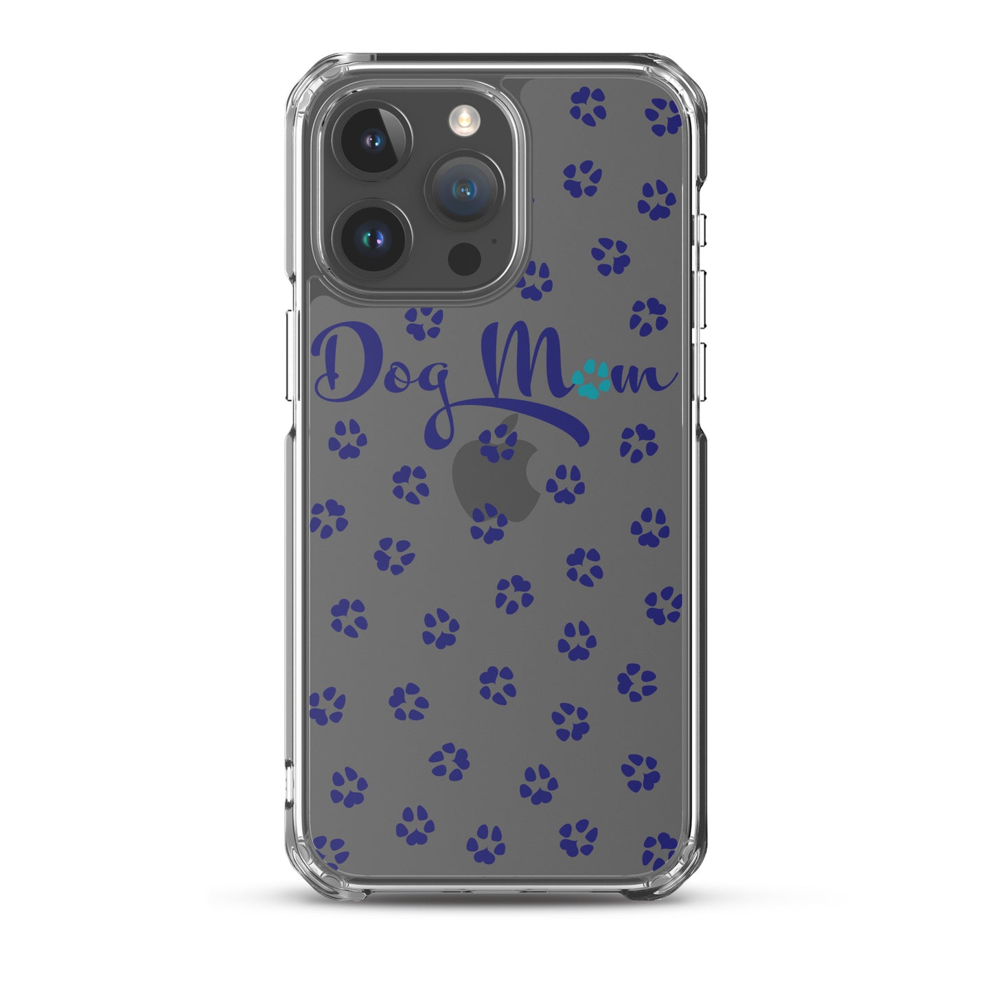 Dog Mom - Navy Paws - Clear Case for iPhone®