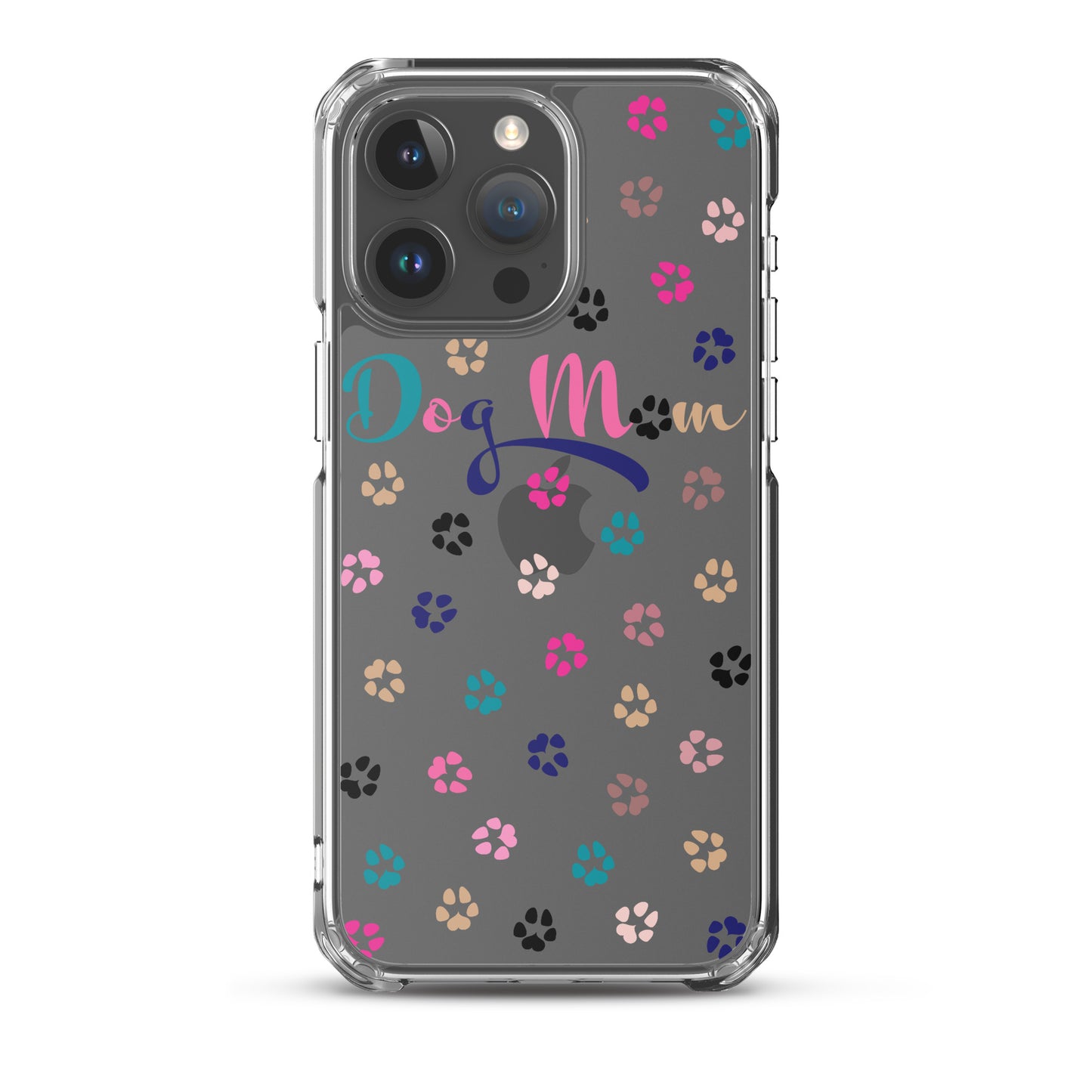 Dog Mom - Multi-Color Paws - Clear Case for iPhone®