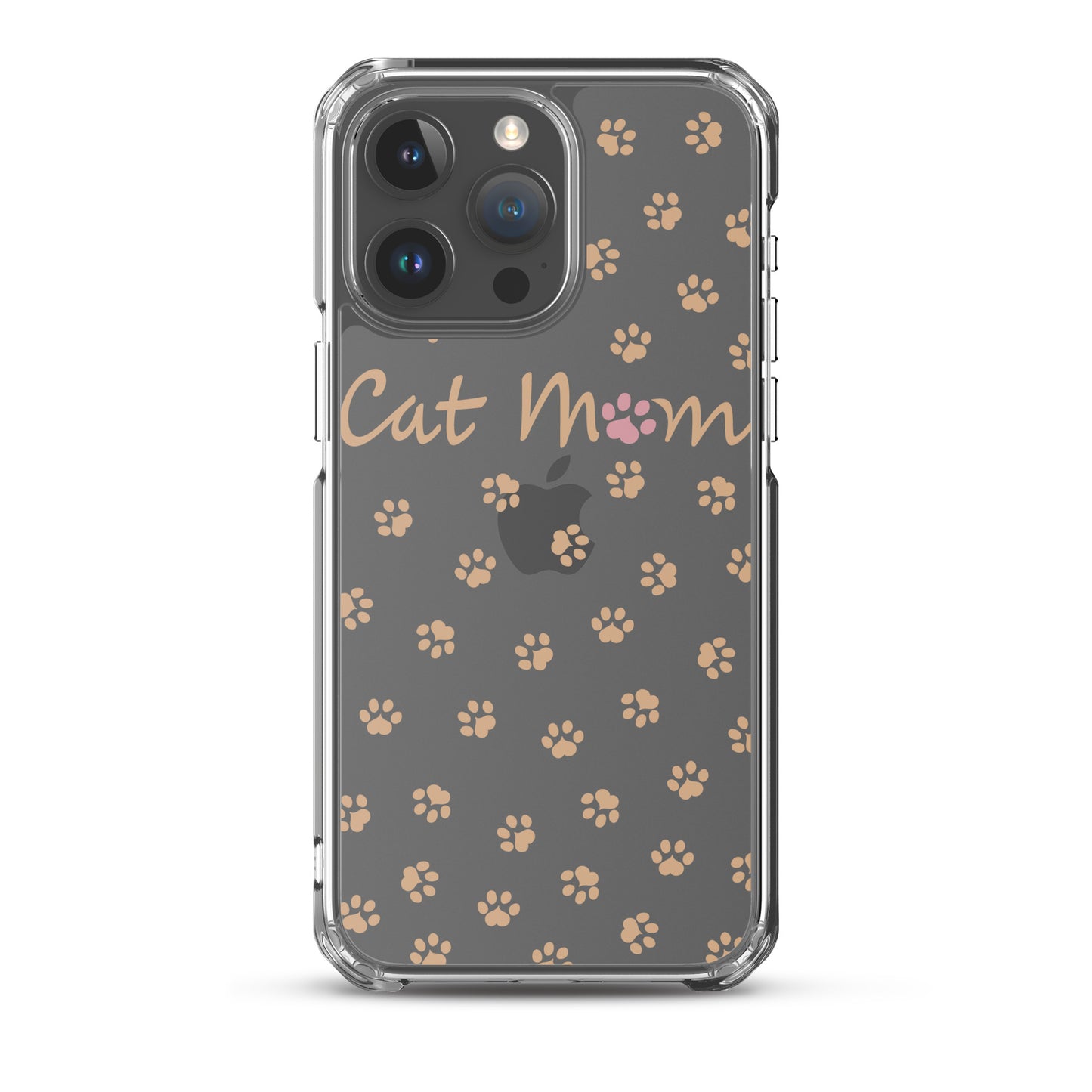 Cat Mom - Gold Paws - Clear Case for iPhone®