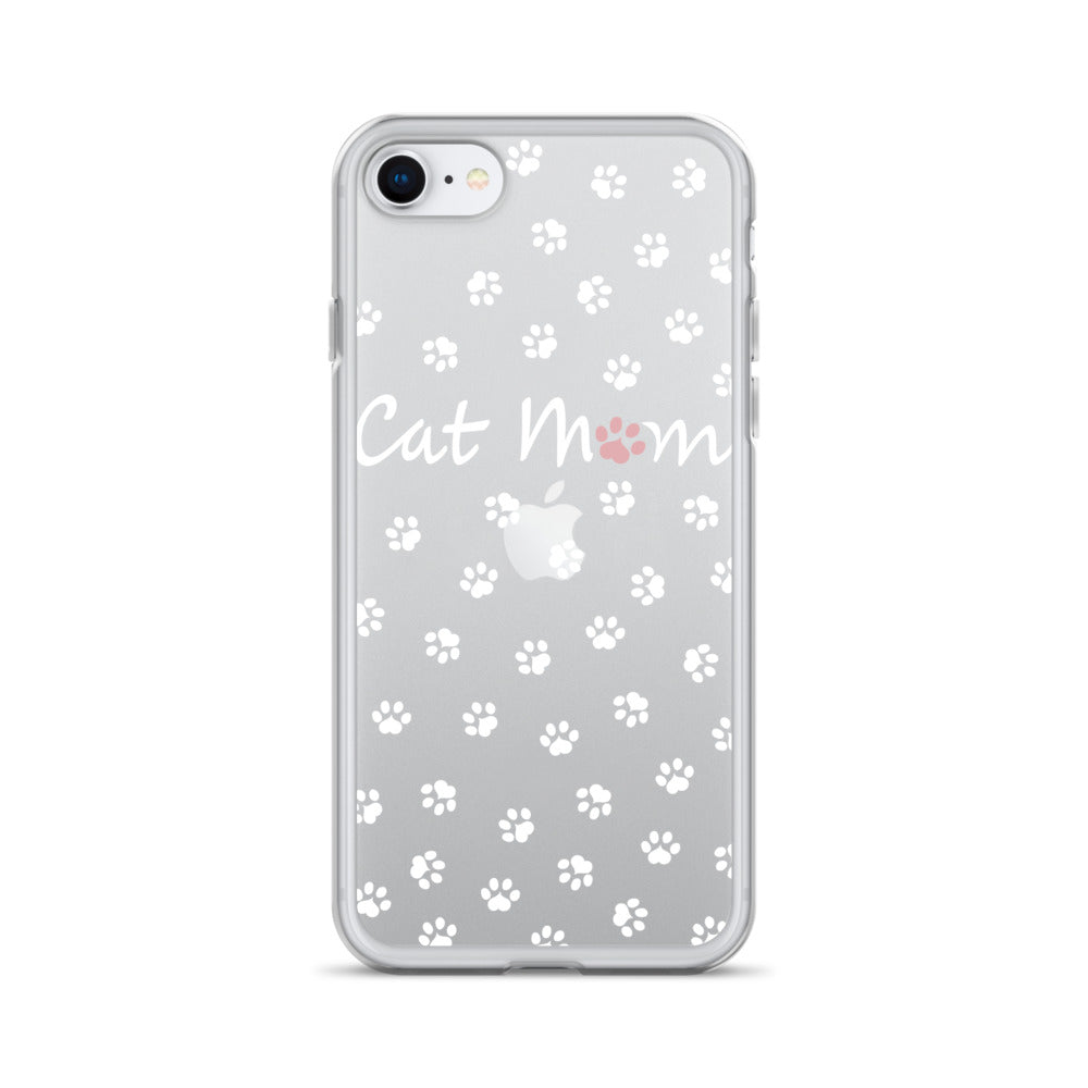 Cat Mom - White Paws - Clear Case for iPhone®
