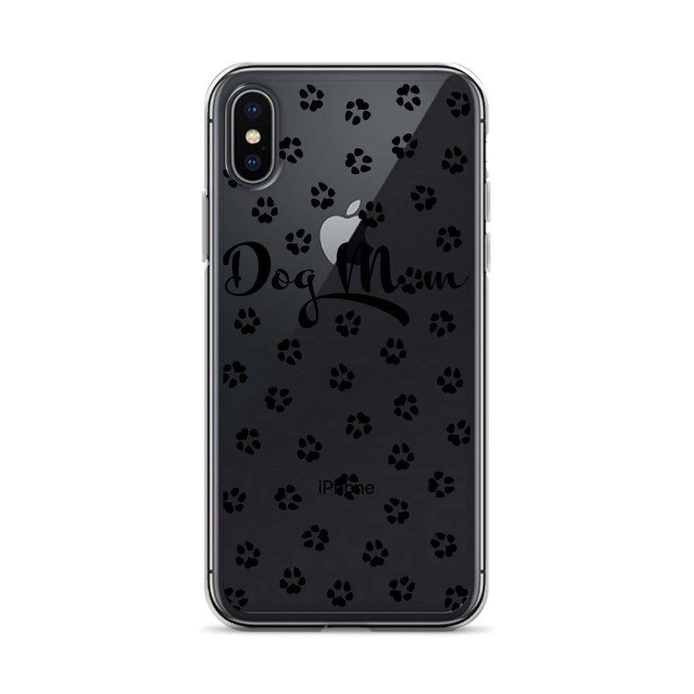 Dog Mom - Black Paws - Clear Case for iPhone®