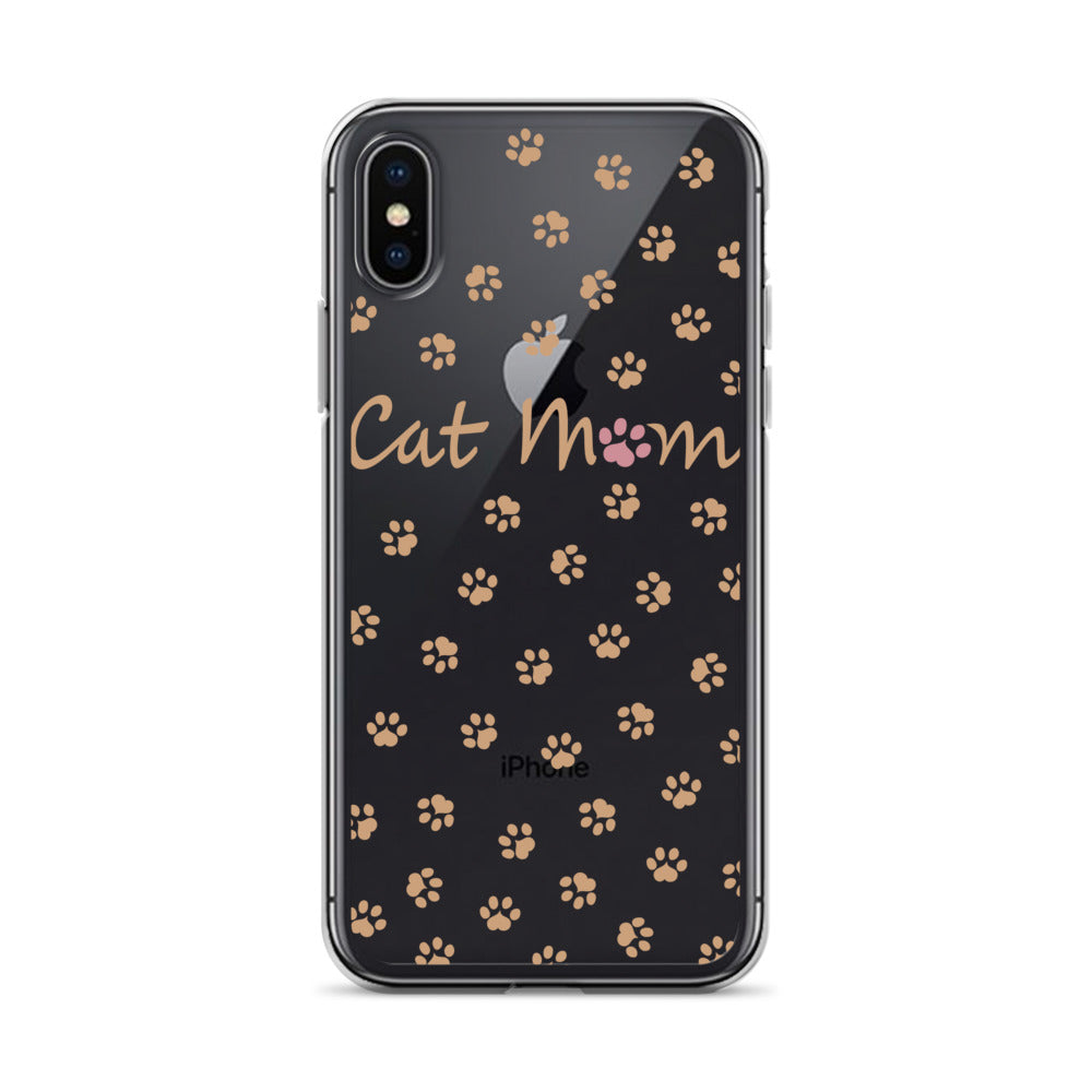 Cat Mom - Gold Paws - Clear Case for iPhone®
