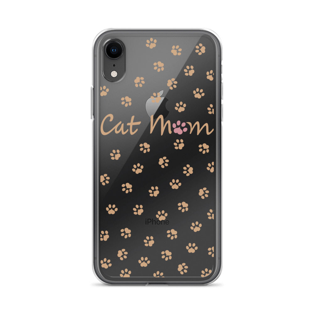 Cat Mom - Gold Paws - Clear Case for iPhone®