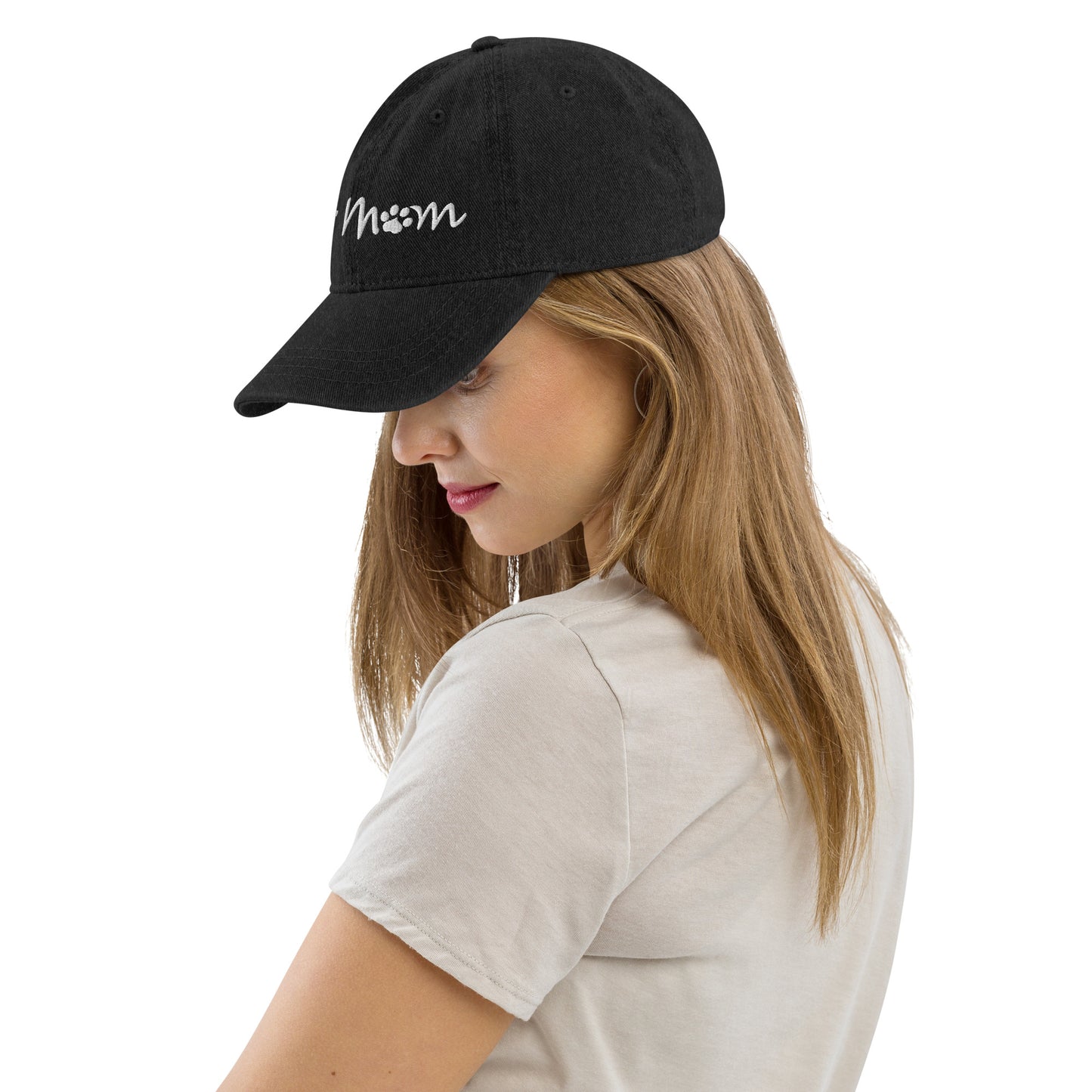 Cat Mom Cap - White Lettering
