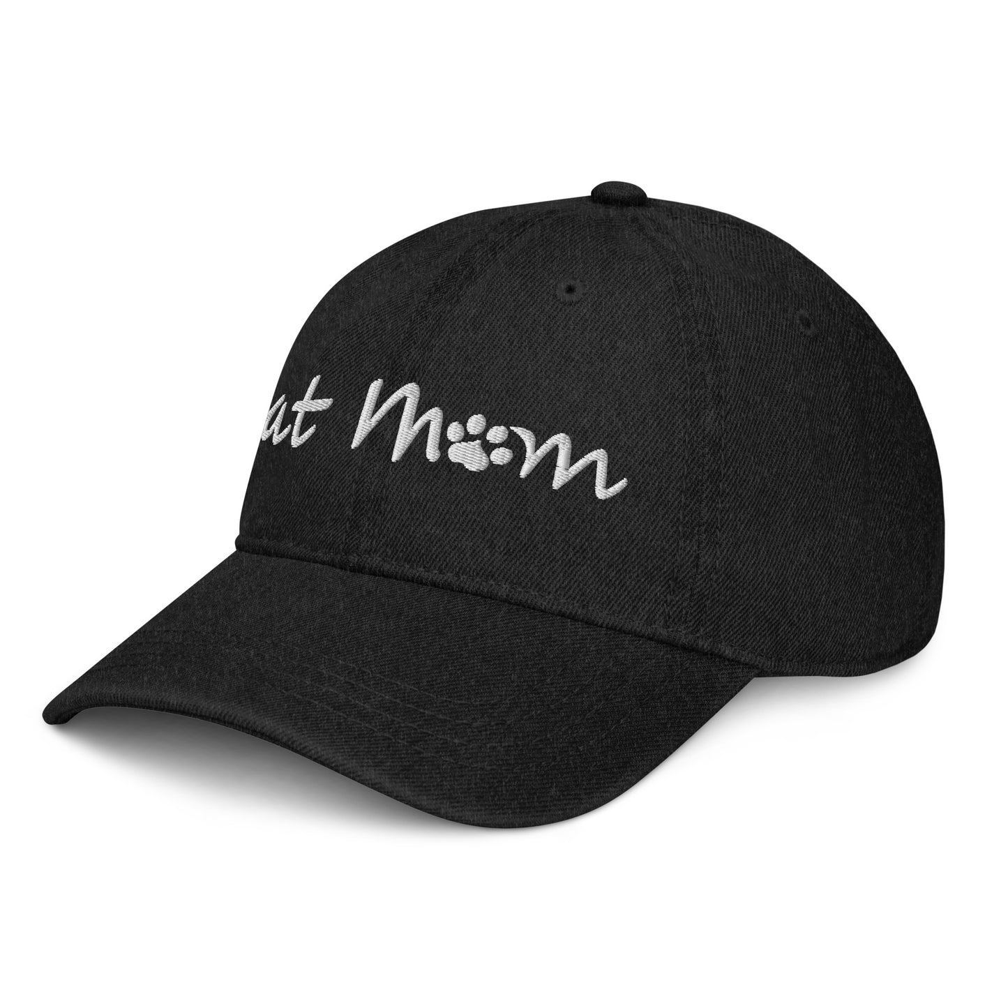 Cat Mom Cap - White Lettering