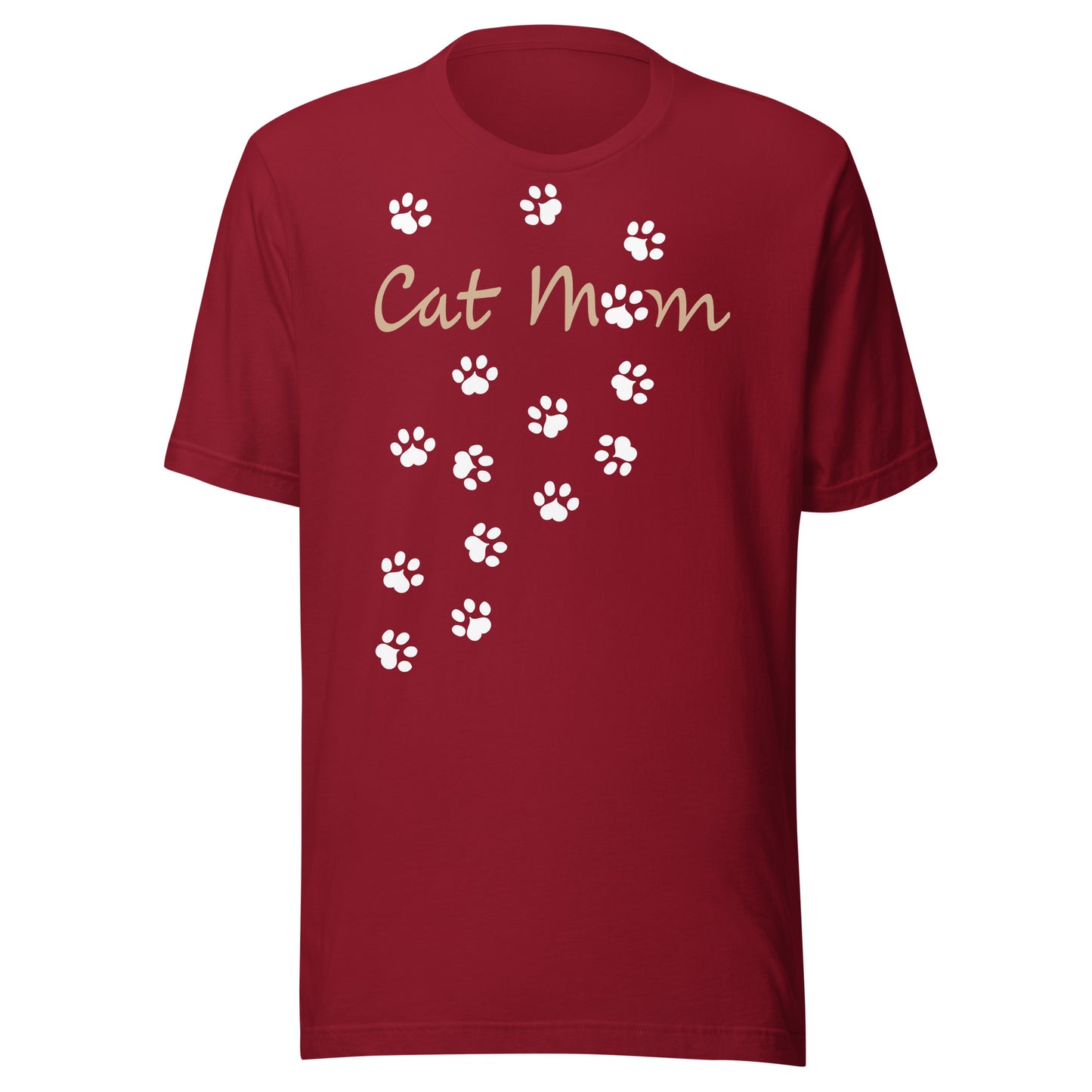 Cat Mom Scattered Paws Unisex T-shirt - Various Colors
