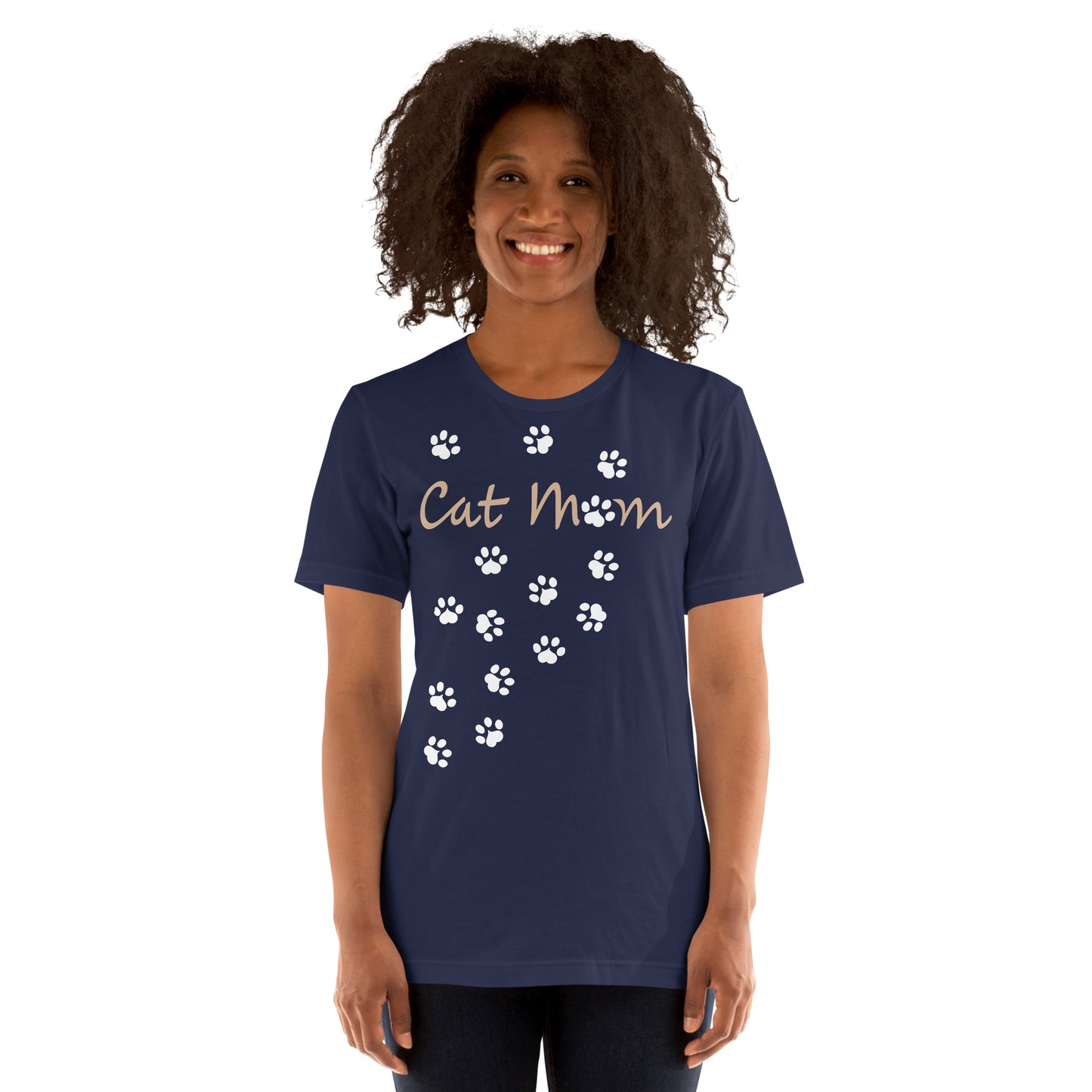 Cat Mom Scattered Paws Unisex T-shirt - Various Colors